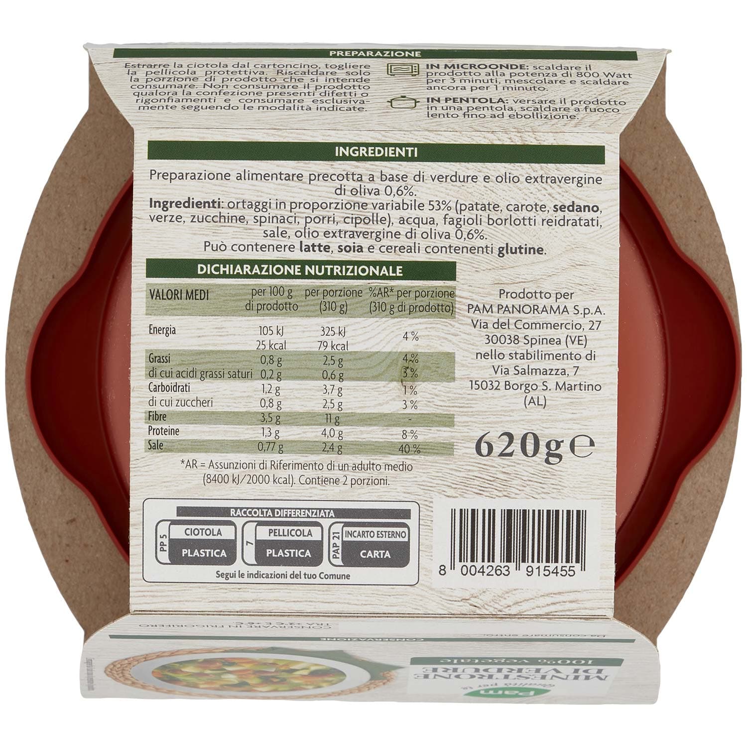 I TESORI Minestrone di Verdure 620 g – immagine 5