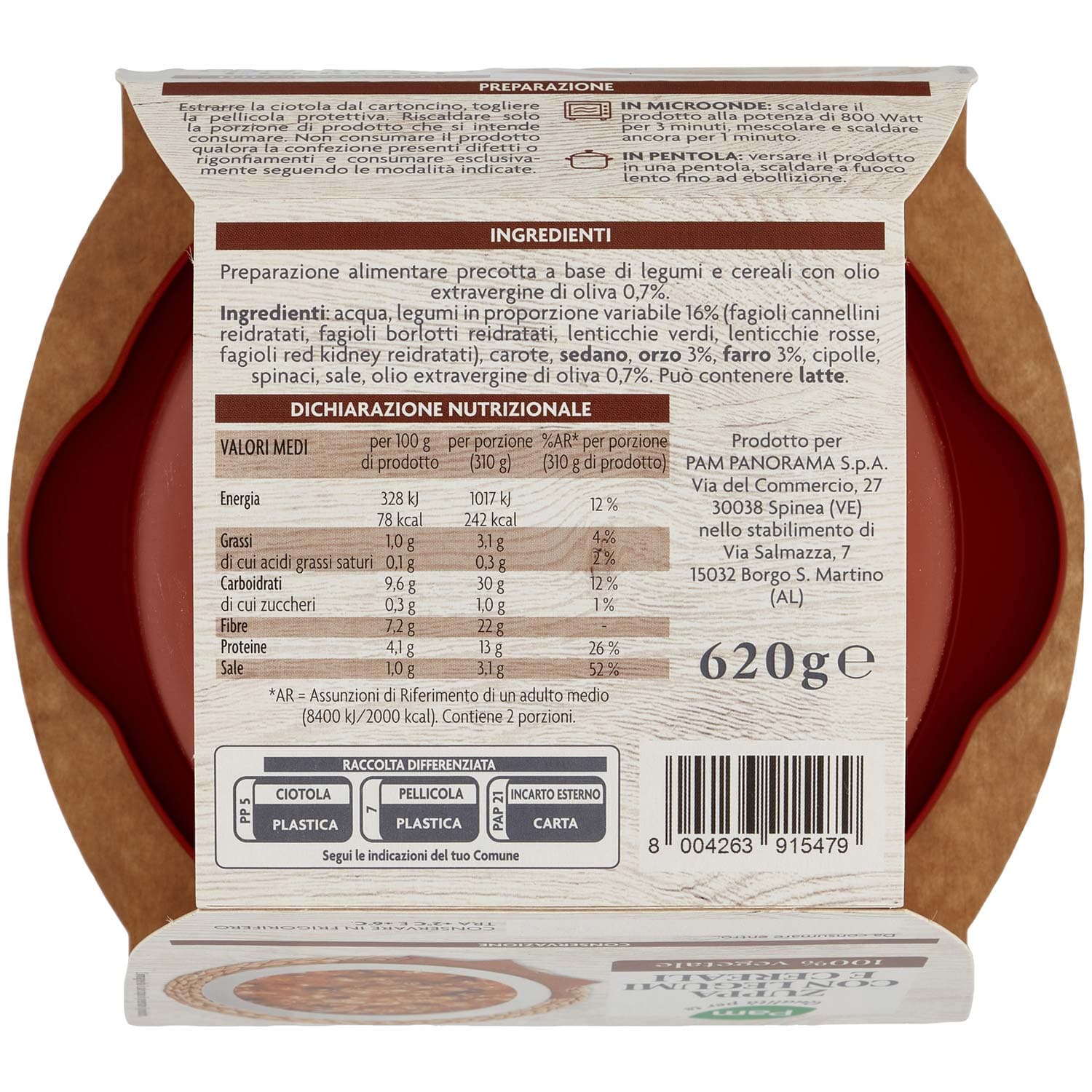 I TESORI Zuppa Cereali e Legumi 620 g – immagine 5