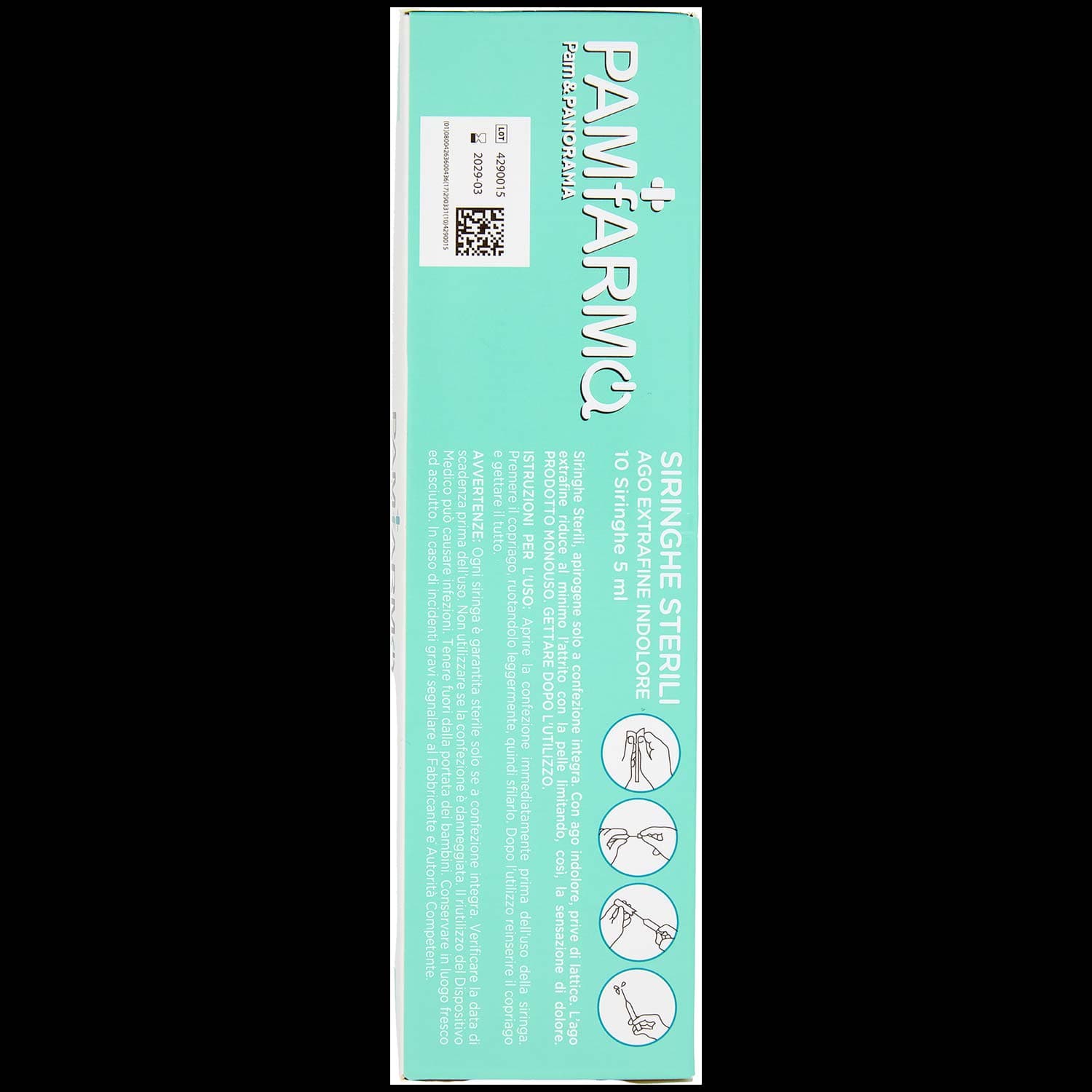 PAM PANORAMA Siringhe Sterili 5 ml 10 pz – immagine 4