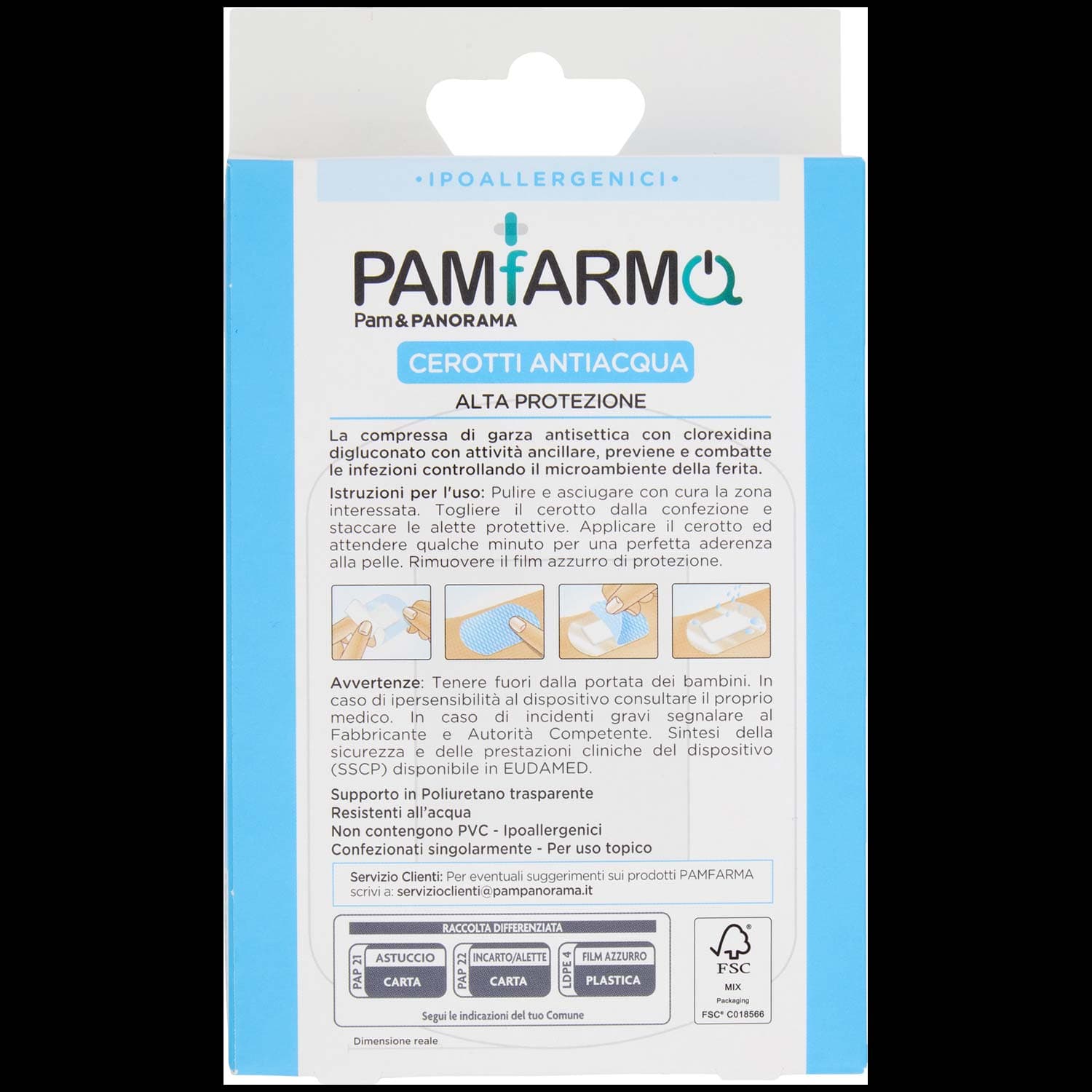 PAM PANORAMA Cerotti Antiacqua grande formato 2 formati 4 pz – immagine 5
