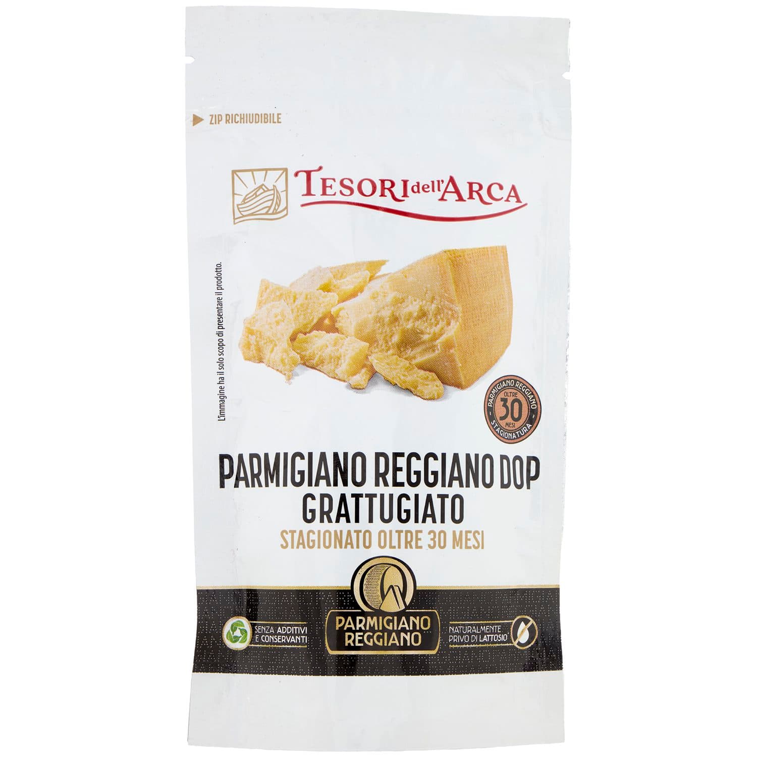 TESORI DELL'ARCA Parmigiano Reggiano DOP Grattugiato Stagionato Oltre 30 Mesi 60 g – immagine 3