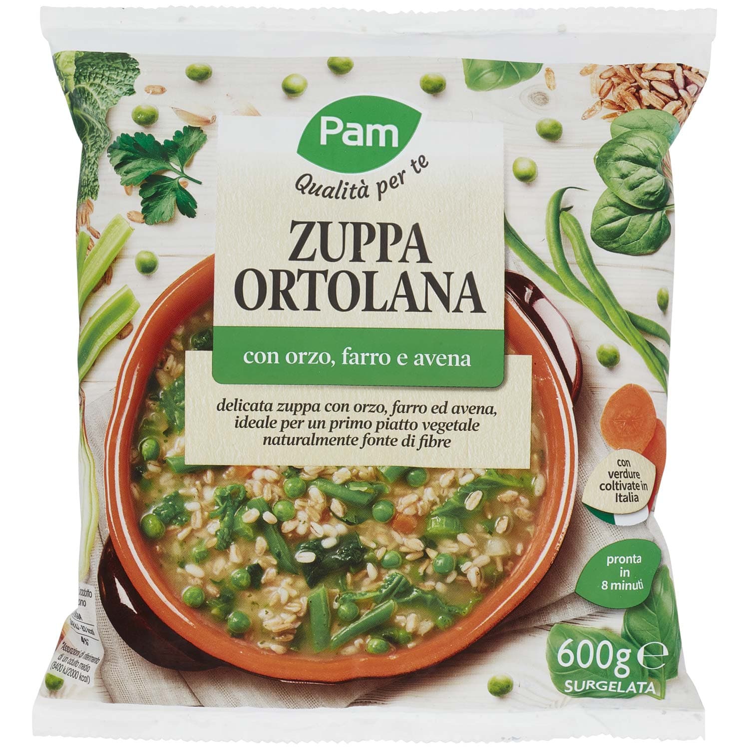PAM Qualità per te Zuppa Ortolana con orzo, farro e avena Surgelata 600 g – immagine 3