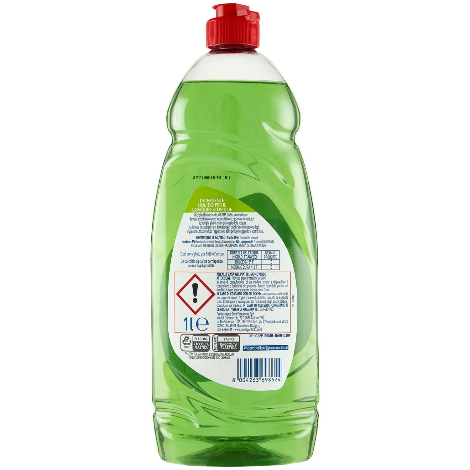 ARKALIA CASA Gel Piatti Limone Verde 1 L – immagine 5