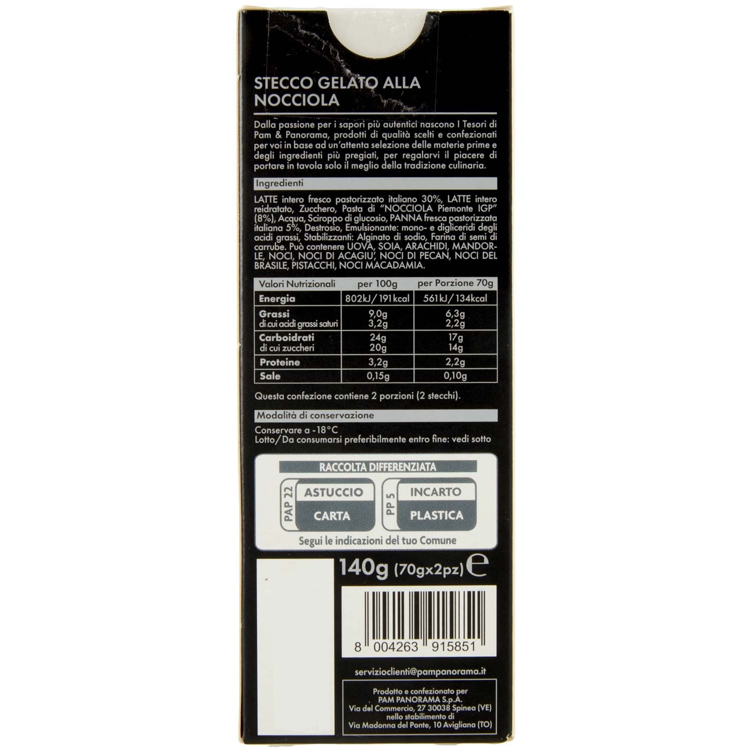I TESORI 2 Stecco alla Nocciola Solo con "Nocciola Piemonte IGP" 2 x 70 g – immagine 5