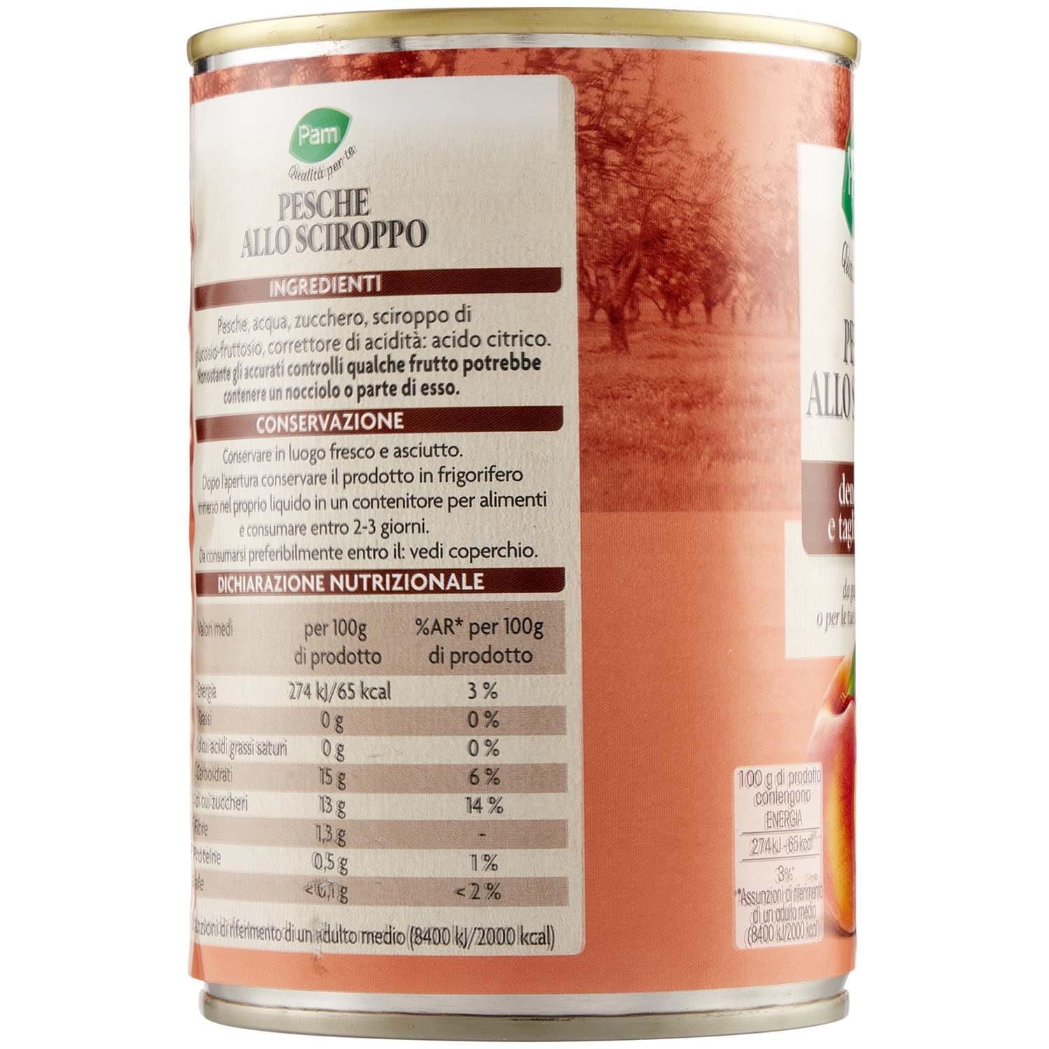 PAM Qualità per te Pesche Sciroppate 415 g – immagine 4