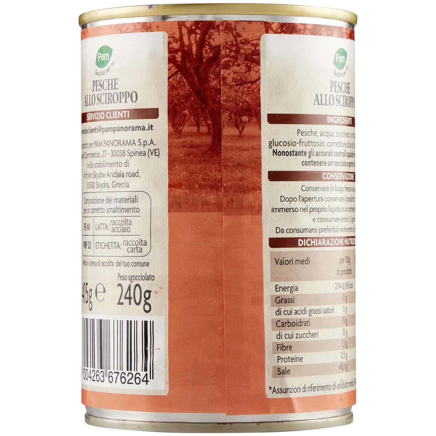 PAM Qualità per te Pesche Sciroppate 415 g – immagine 5
