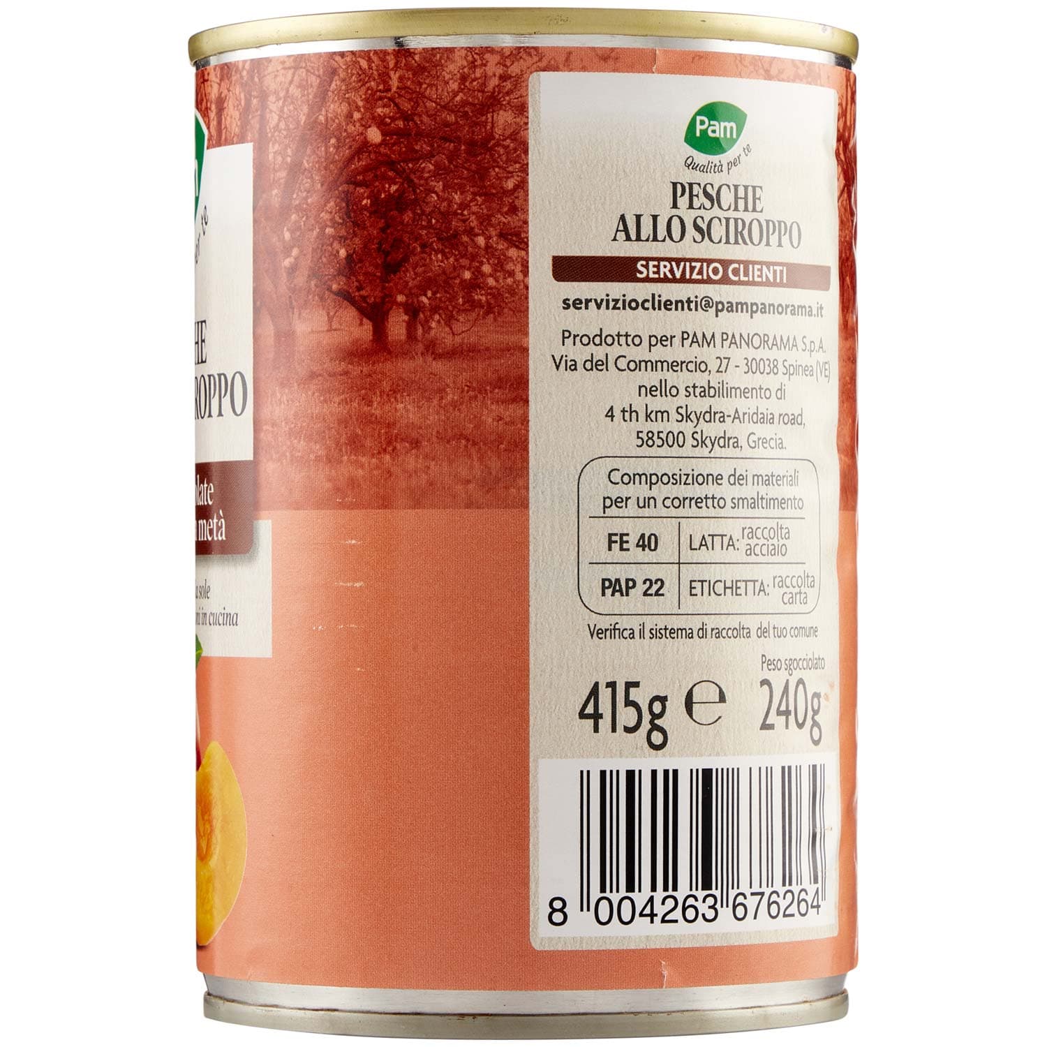 PAM Qualità per te Pesche Sciroppate 415 g – immagine 6