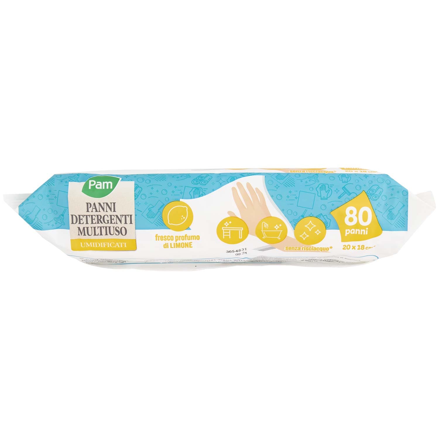PAM Panni Detergenti Multiuso Umidificati fresco profumo di Limone 20x18 cm* 80 pz – immagine 8