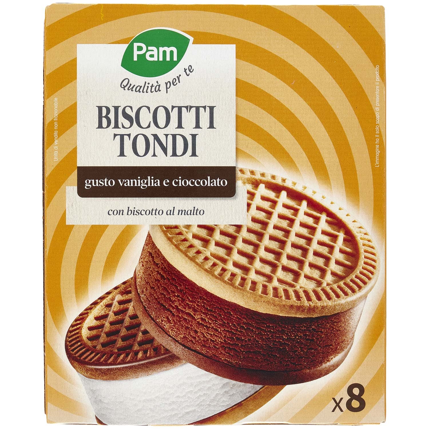 PAM Qualità per te Biscotti Tondi gusto vaniglia e cioccolato 8 x 35 g – immagine 5
