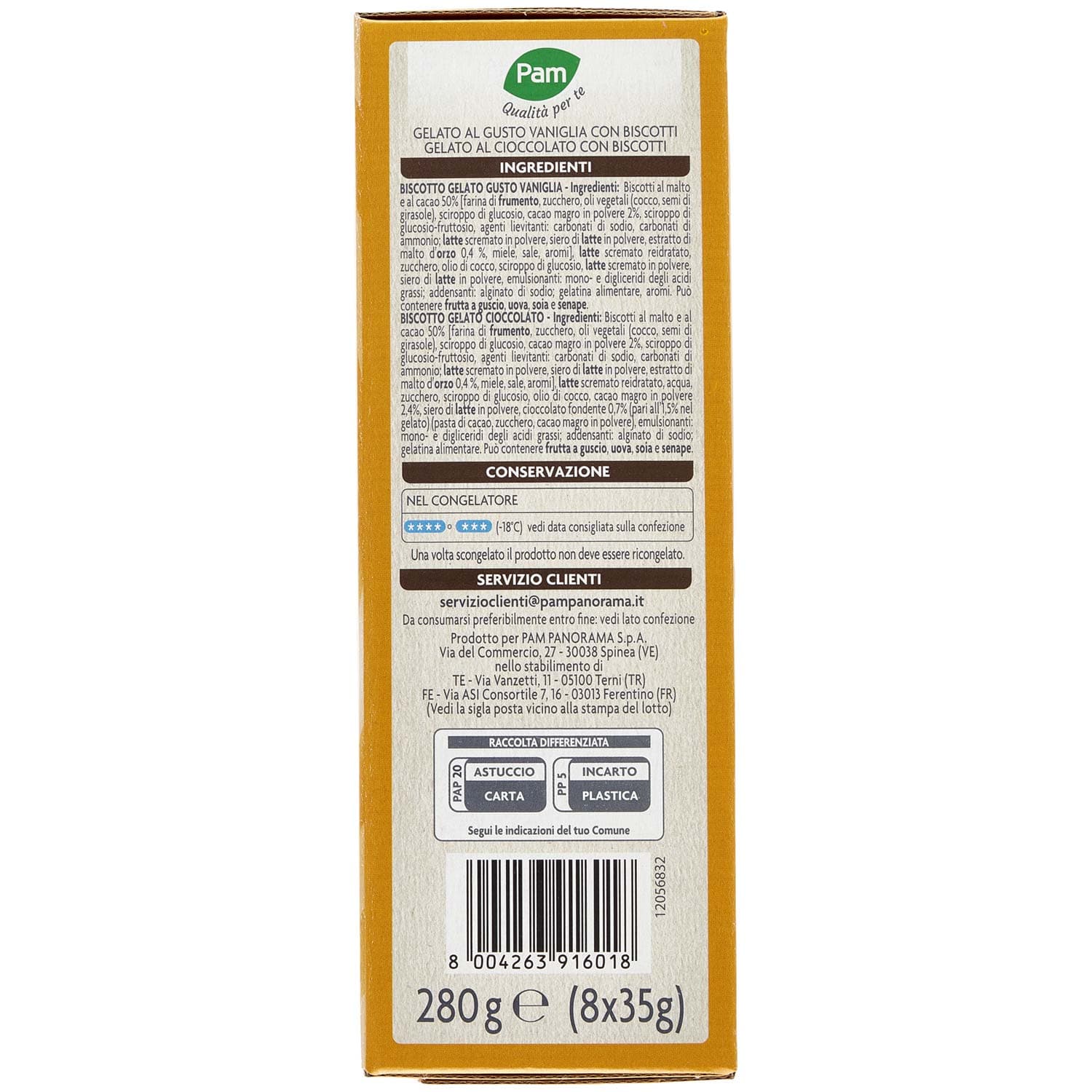 PAM Qualità per te Biscotti Tondi gusto vaniglia e cioccolato 8 x 35 g – immagine 7
