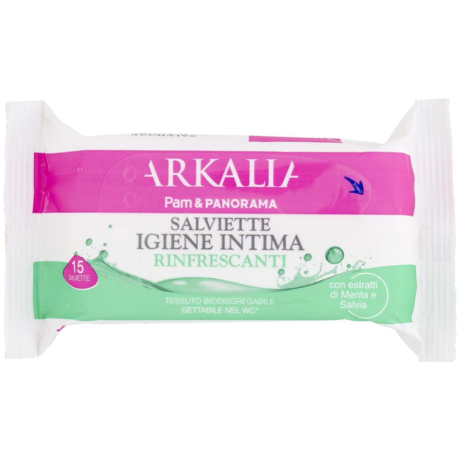 ARKALIA Salviette Igiene Intima Rinfrescanti con estratti di Menta e Salvia 15 pz – immagine 3