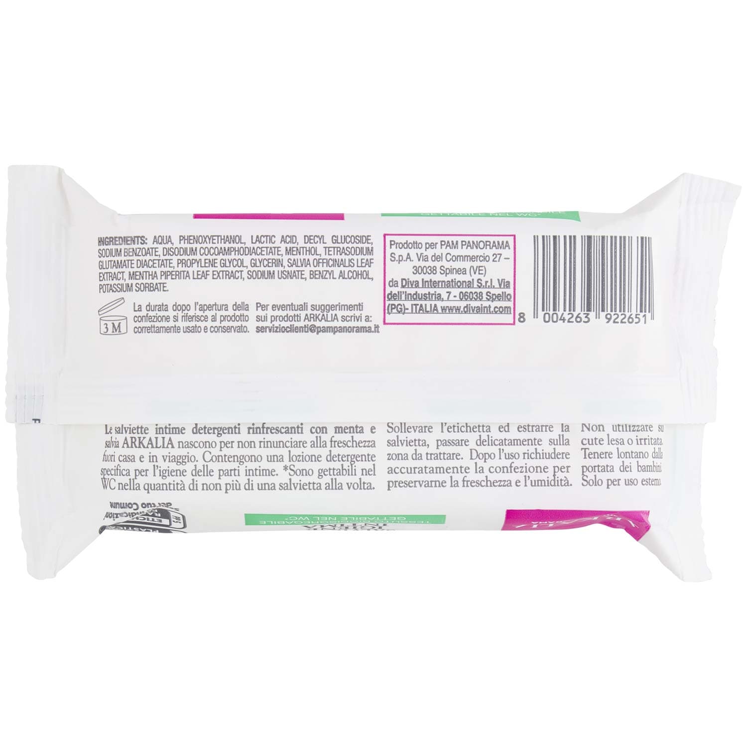 ARKALIA Salviette Igiene Intima Rinfrescanti con estratti di Menta e Salvia 15 pz – immagine 5
