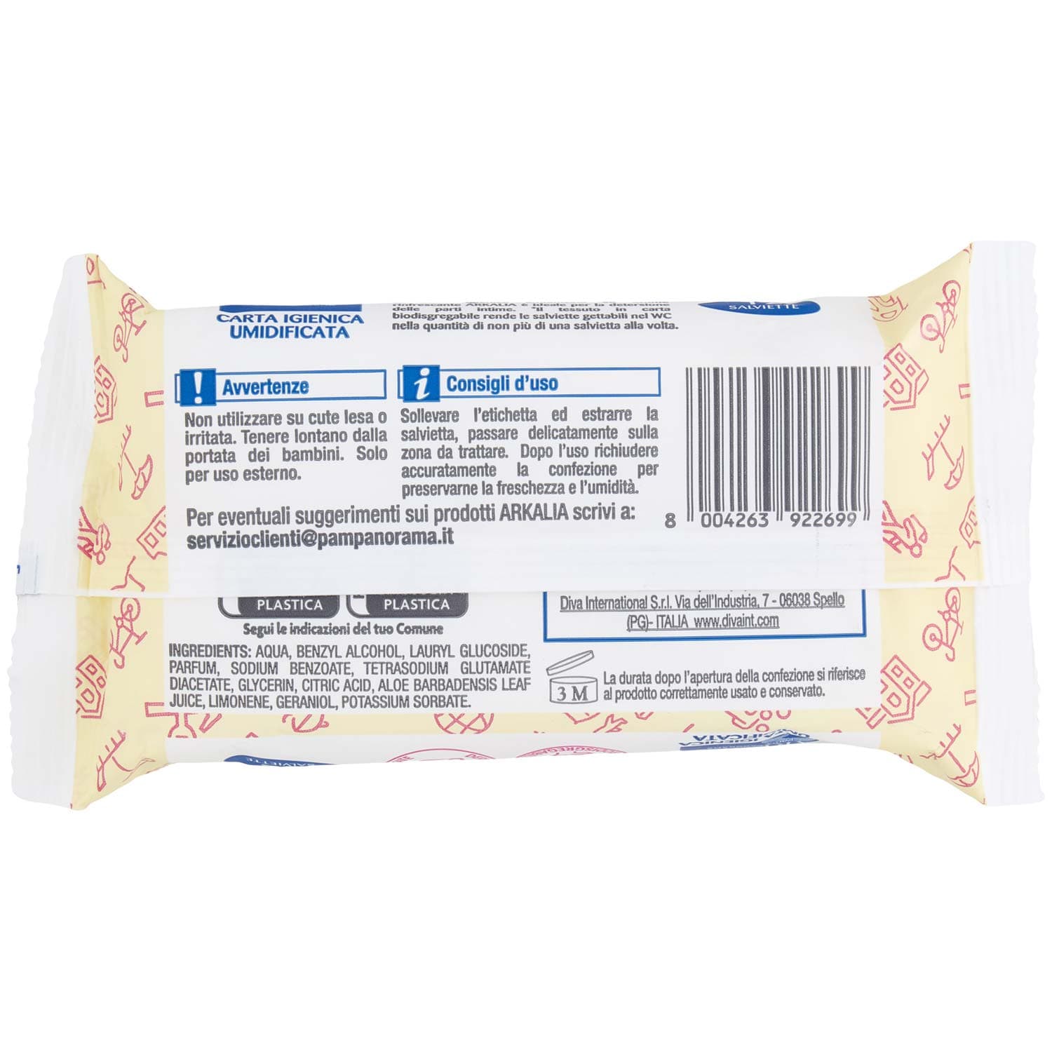 ARKALIA Carta Igienica Umidificata nota Fruttata 12 pz – immagine 5