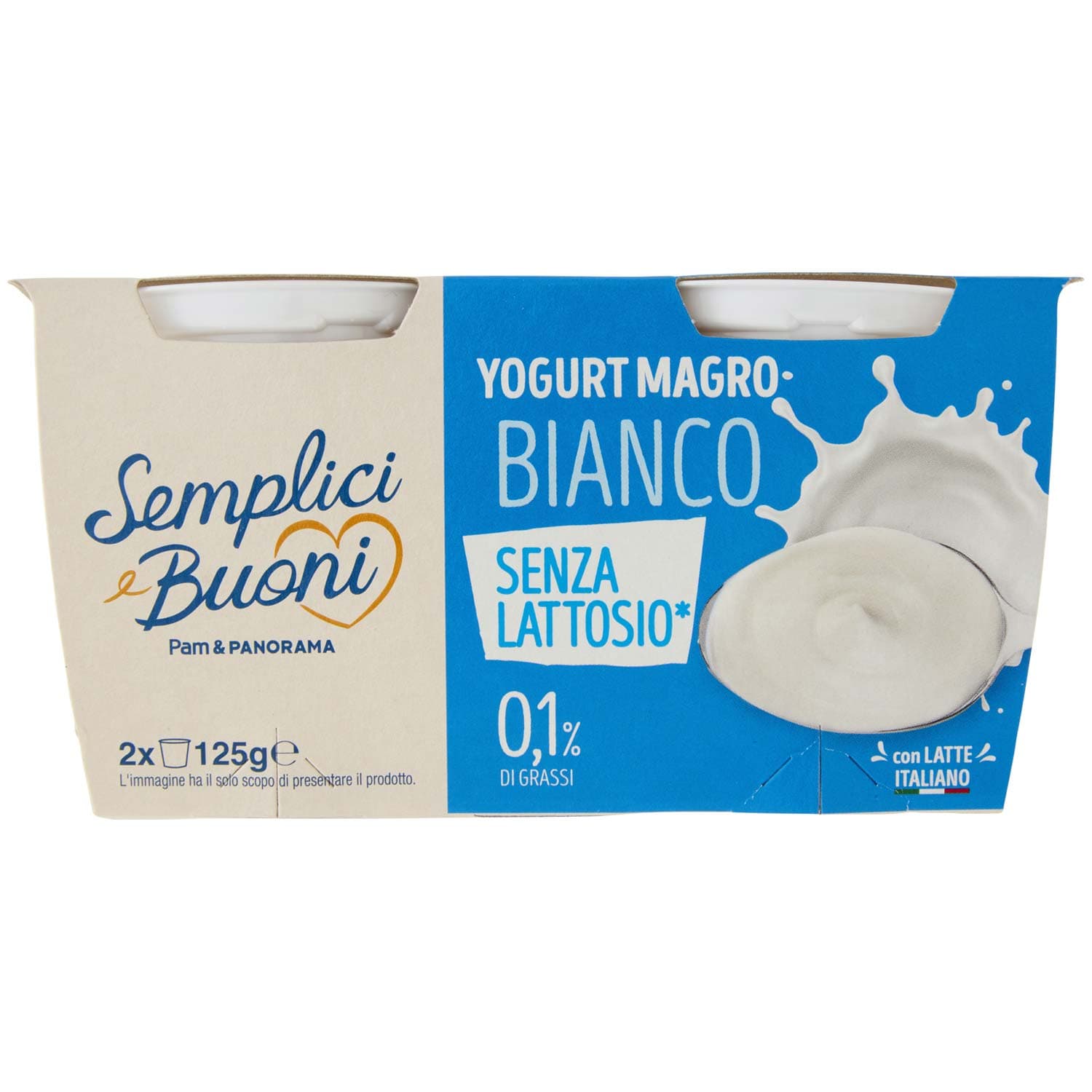 SEMPLICI E BUONI Senza Lattosio Yogurt Magro Bianco 2 x 125 g – immagine 3