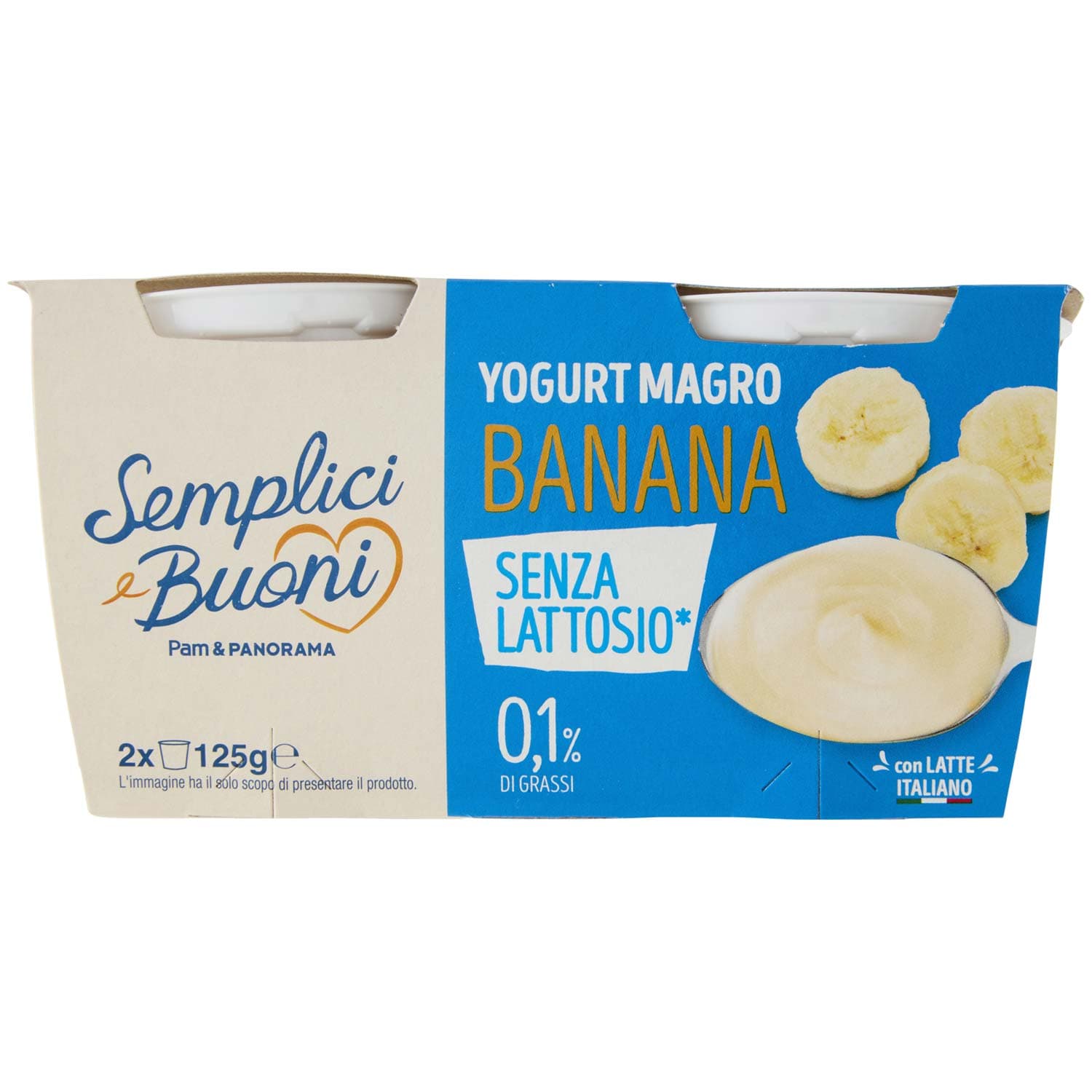 SEMPLICI E BUONI Senza Lattosio Yogurt Magro Banana 2 x 125 g – immagine 3