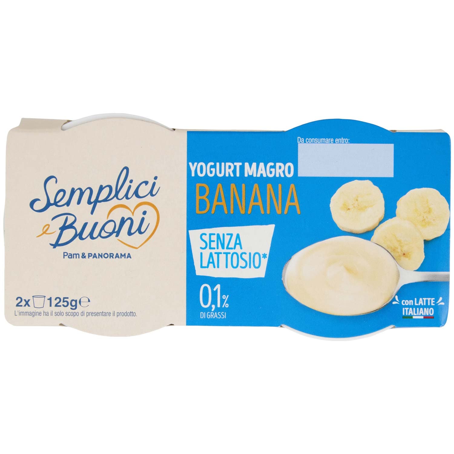 SEMPLICI E BUONI Senza Lattosio Yogurt Magro Banana 2 x 125 g – immagine 7