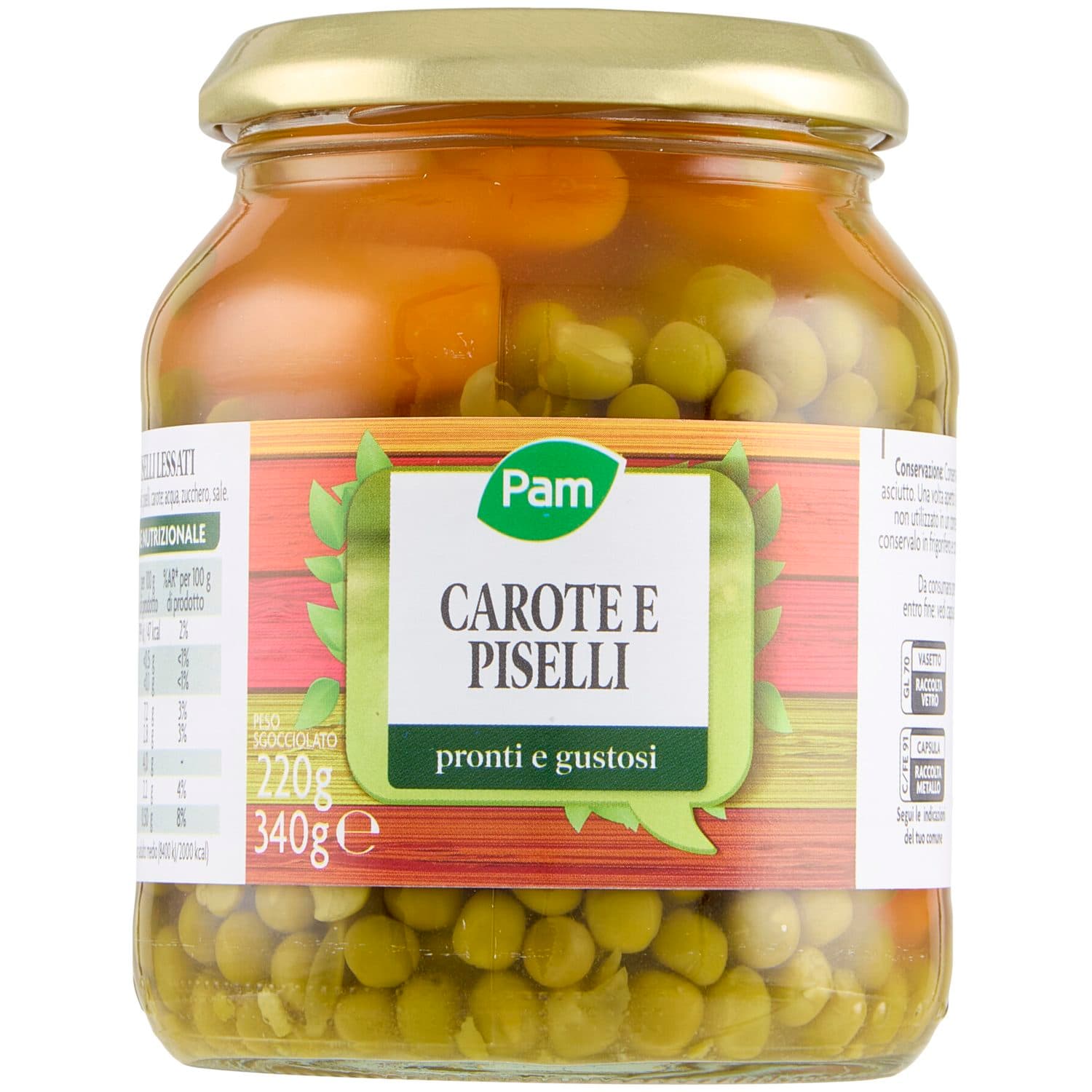 PAM Carote e Piselli 340 g – immagine 3