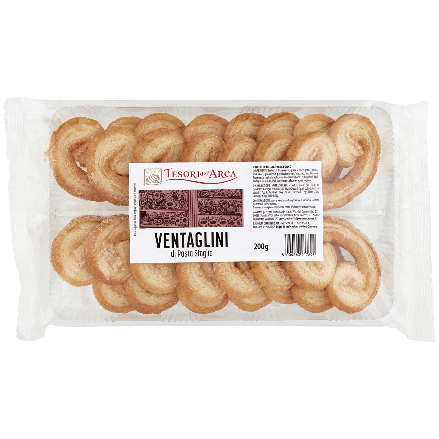 TESORI DELL'ARCA Ventaglini di Pasta Sfoglia 200 g – immagine 3