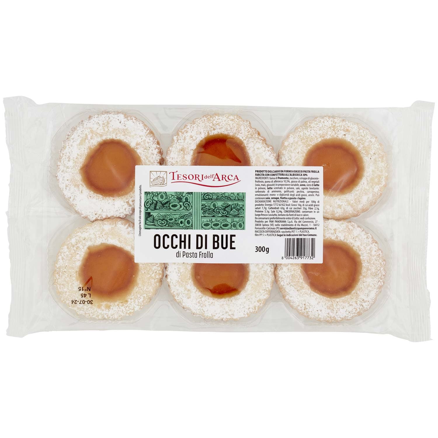 TESORI DELL'ARCA Occhi di Bue di Pasta Frolla 300 g – immagine 3