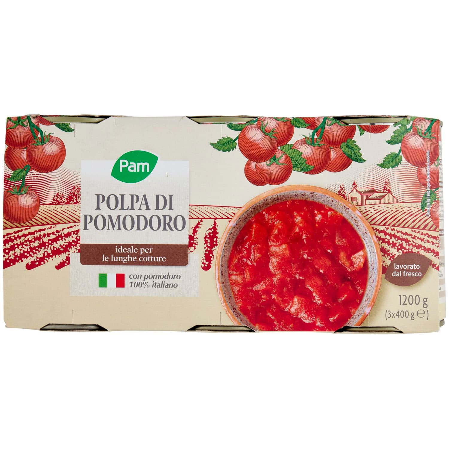 PAM PANORAMA Polpa di Pomodoro 1200g (400g x 3) – immagine 5