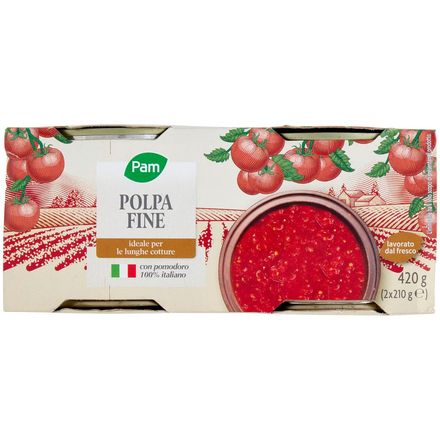 PAM PANORAMA Polpa Fine 420 g (210 g x 2) – immagine 3