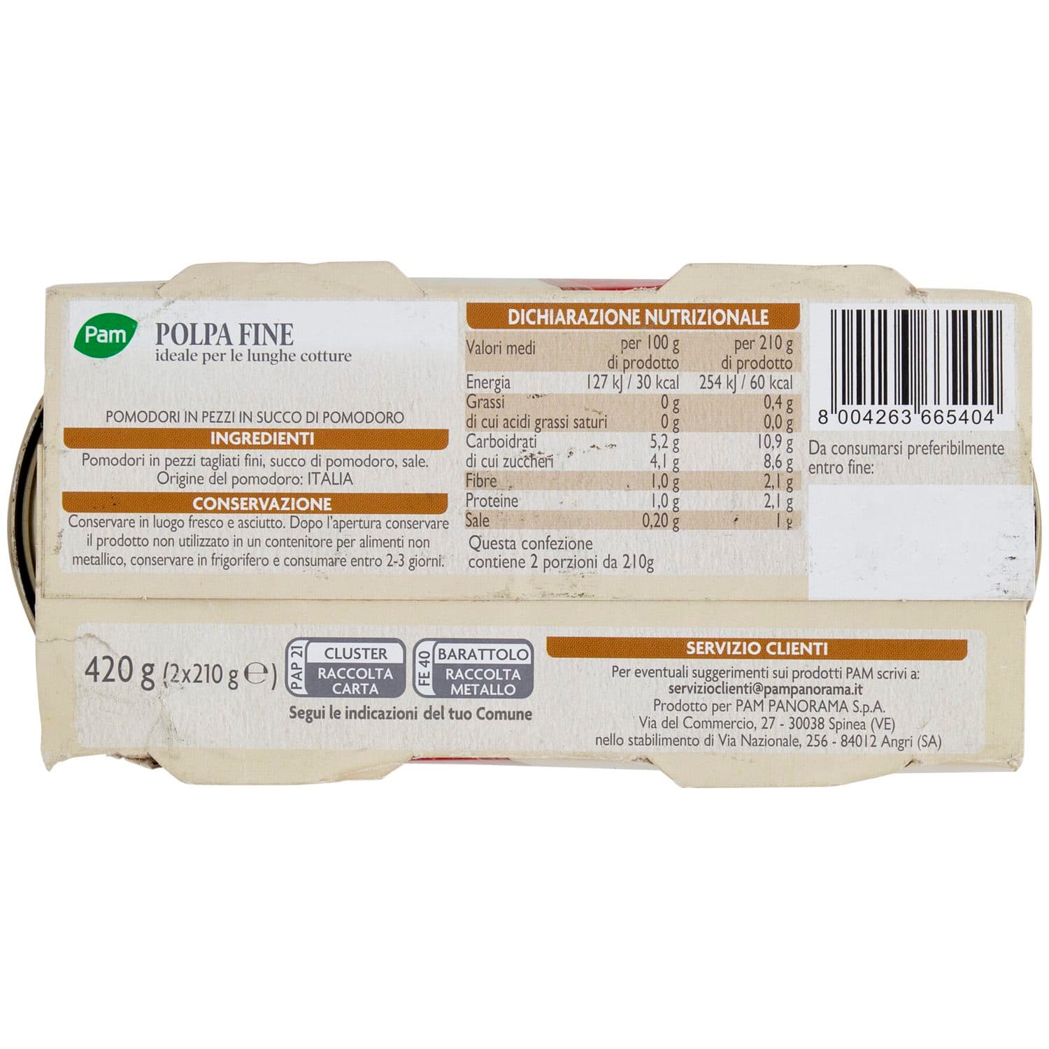 PAM PANORAMA Polpa Fine 420 g (210 g x 2) – immagine 8