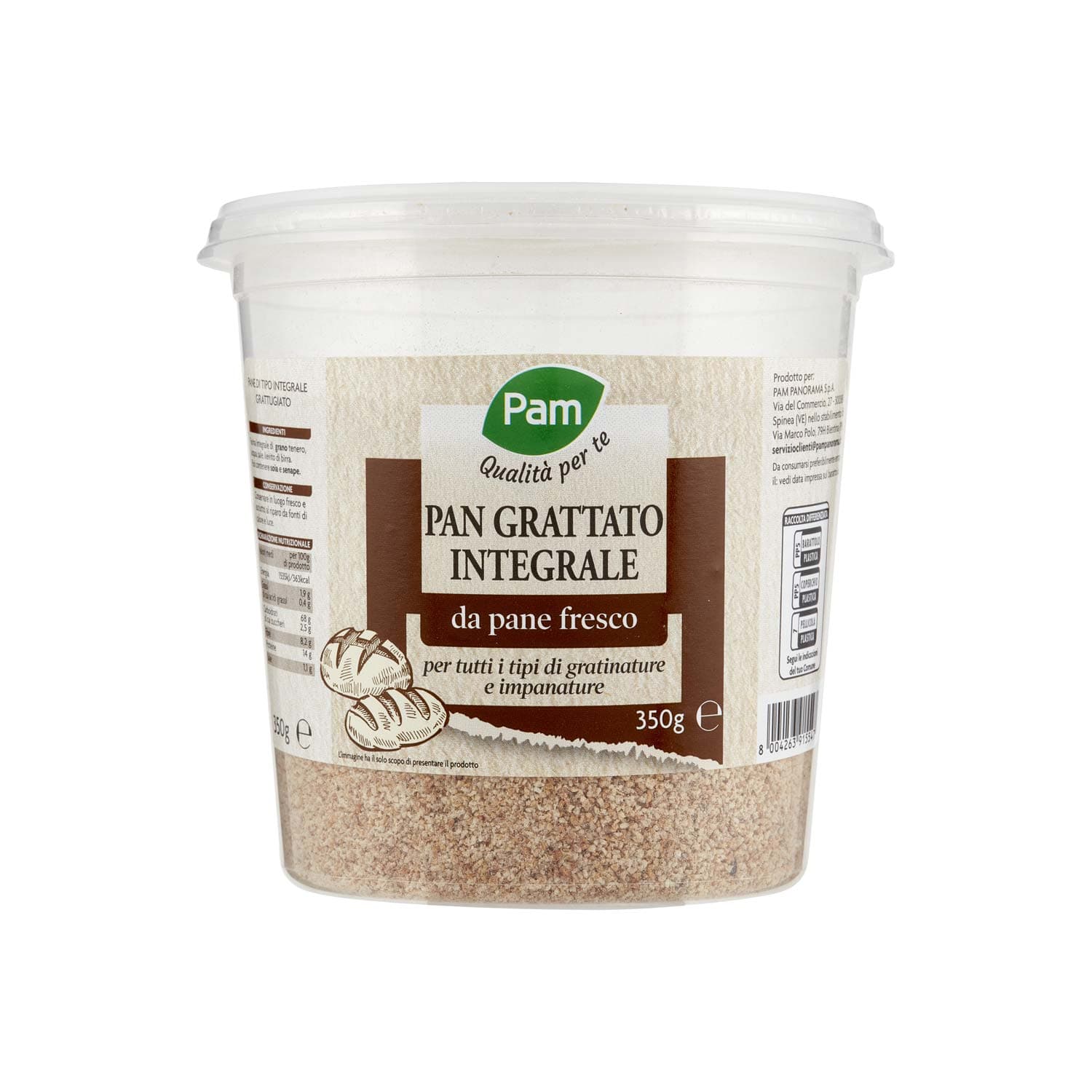 PAM Qualità per te Pan Grattato Integrale 350 g – immagine 3
