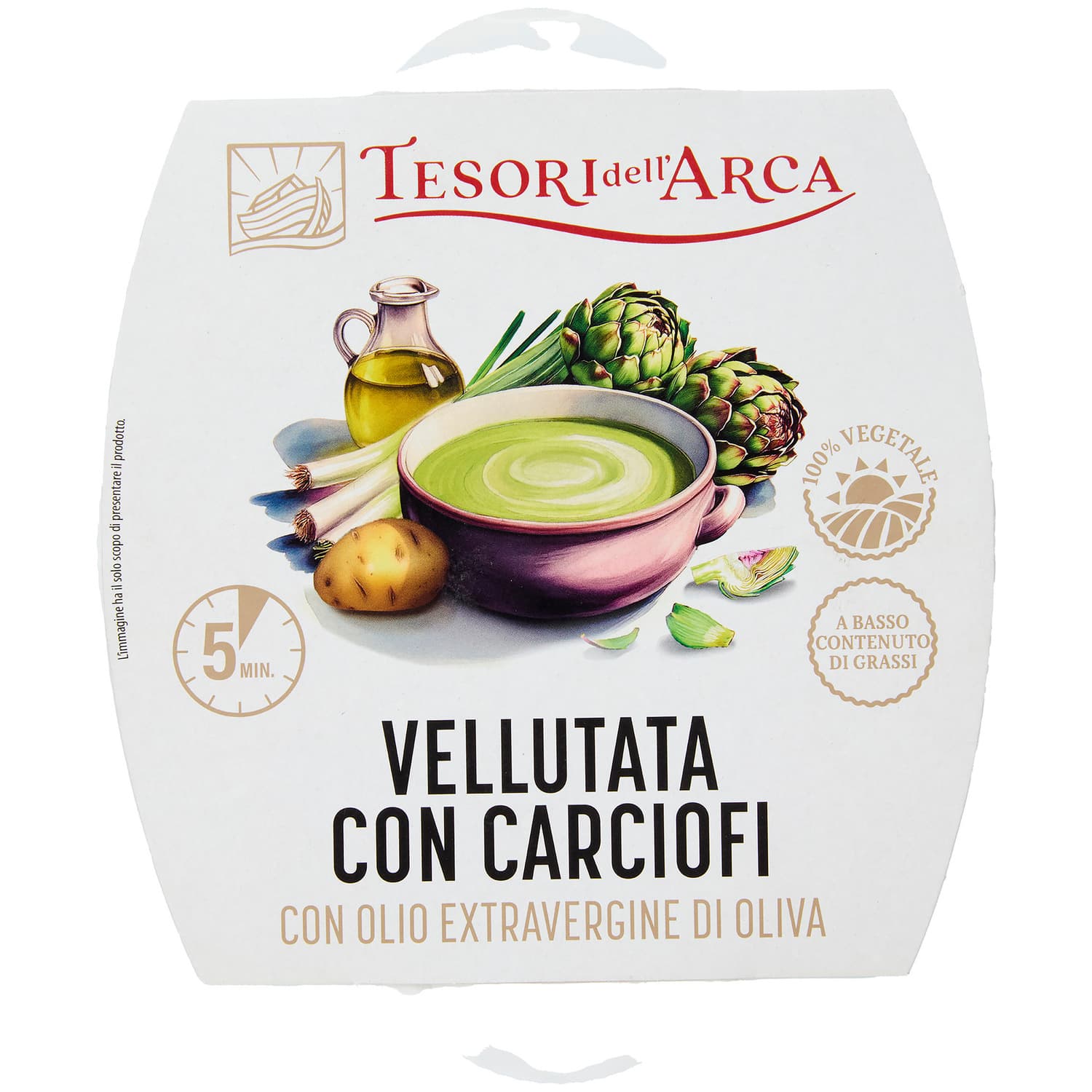 TESORI DELL'ARCA Vellutata con Carciofi con Olio Extravergine di Oliva 350 g – immagine 3