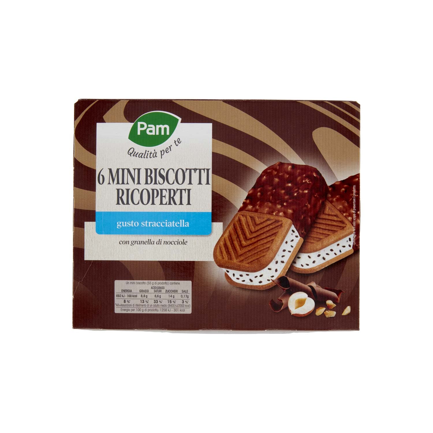 PAM Qualità per te 6 Mini Biscotti Ricoperti gusto stracciatella 6 x 55 g – immagine 3