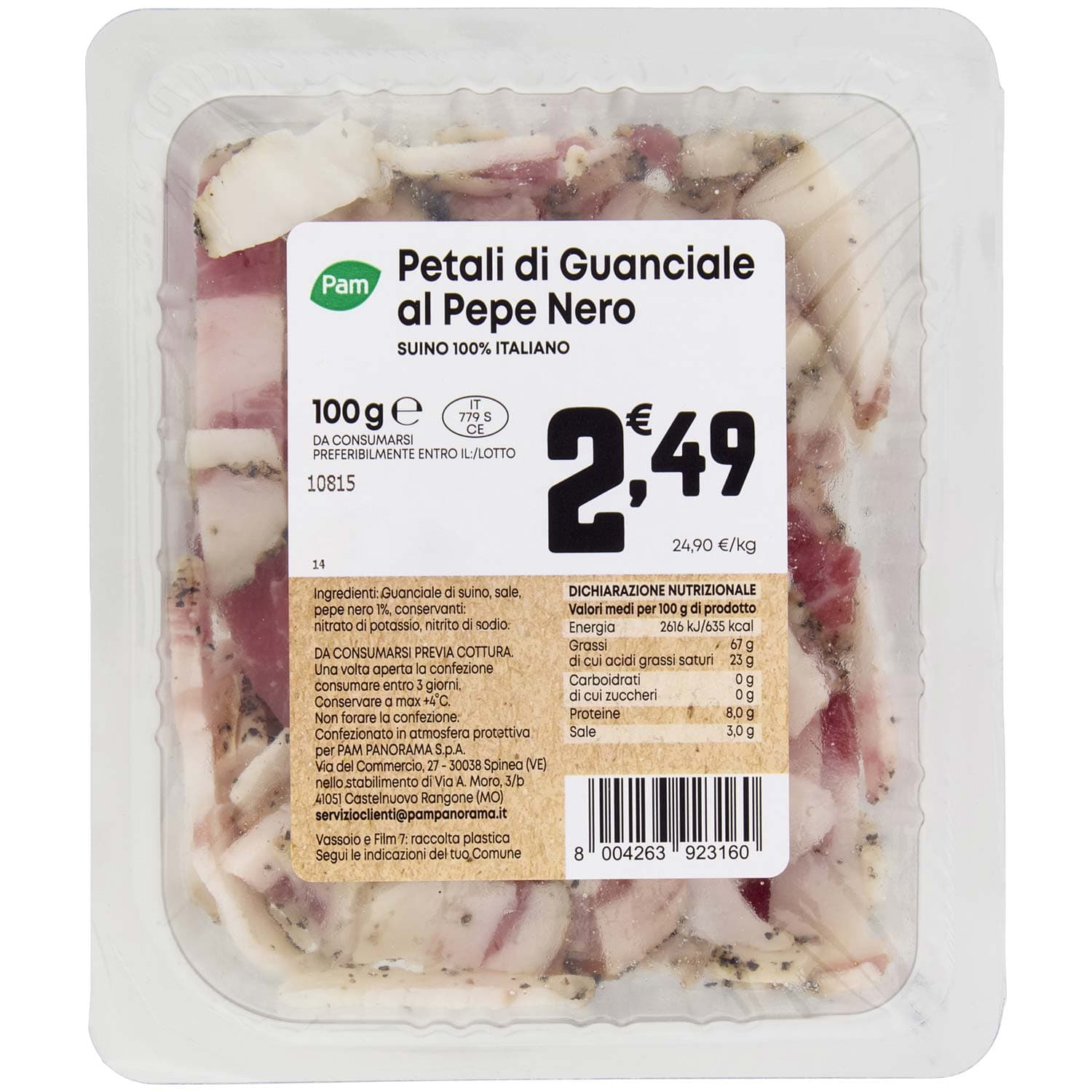PAM Petali di Guanciale al Pepe Nero 100 g – immagine 3
