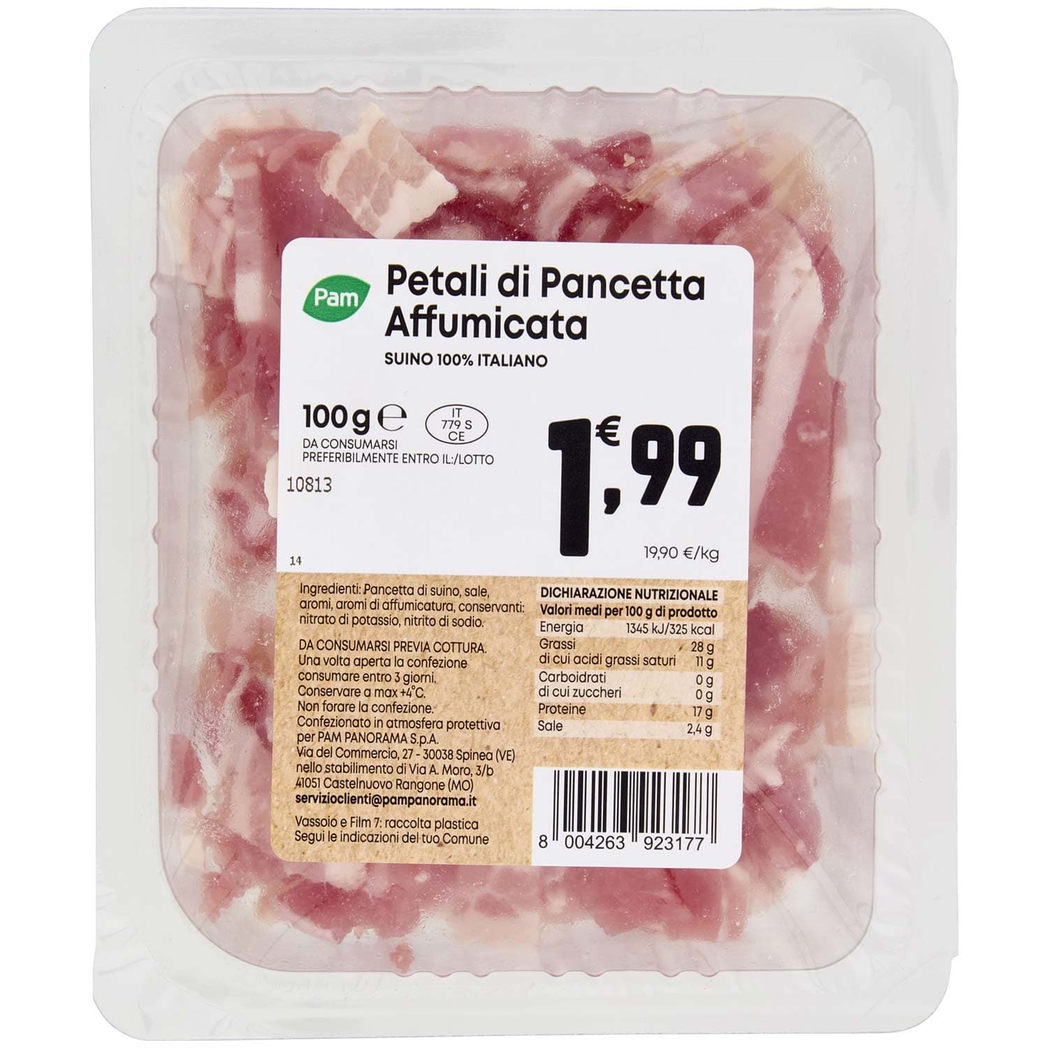 PAM Petali di Pancetta Affumicata 100 g – immagine 3