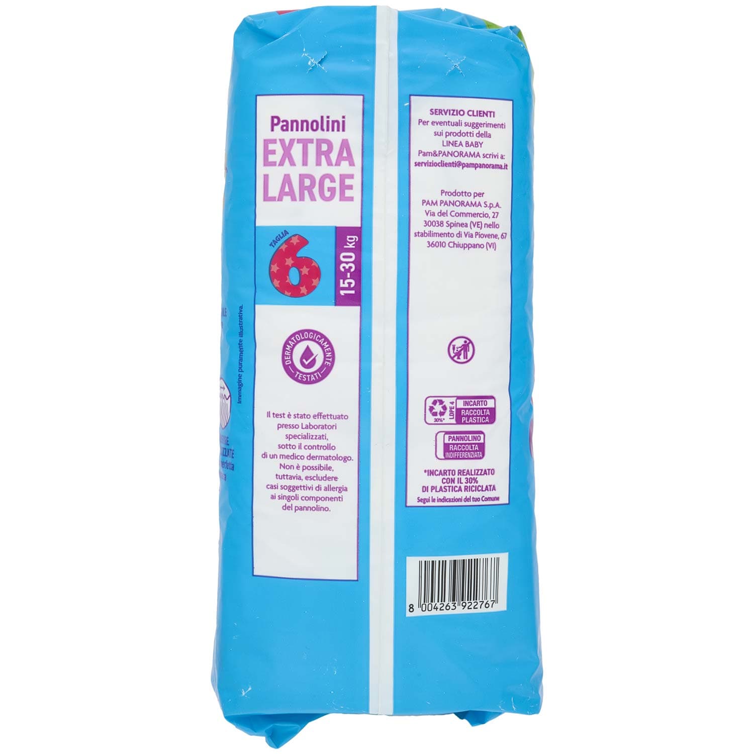 PAM PANORAMA Linea Baby Pannolini Extra Large Taglia 6 15-30 Kg 14 pz – immagine 4