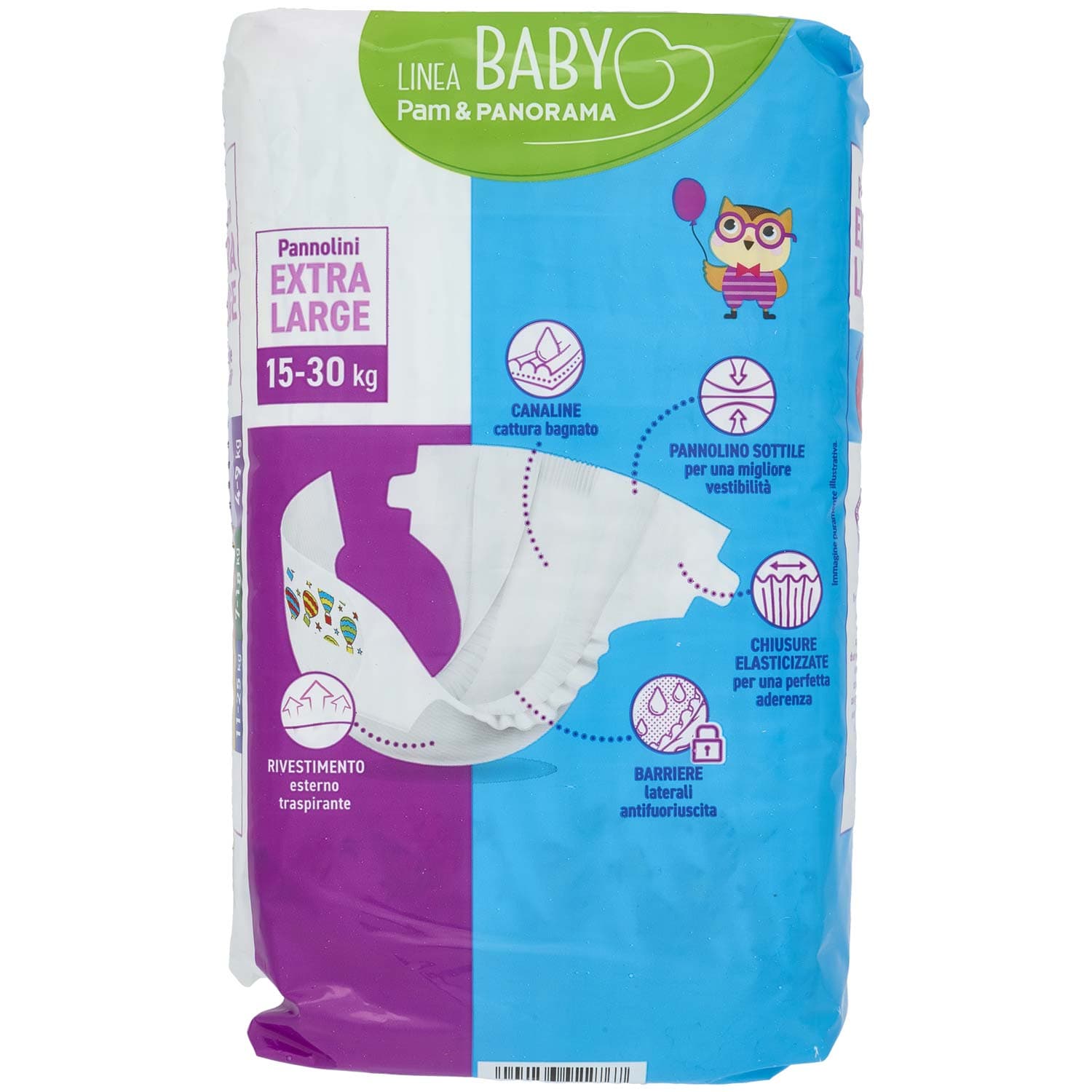 PAM PANORAMA Linea Baby Pannolini Extra Large Taglia 6 15-30 Kg 14 pz – immagine 5