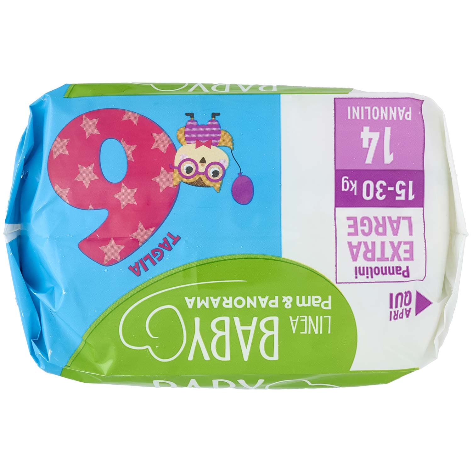 PAM PANORAMA Linea Baby Pannolini Extra Large Taglia 6 15-30 Kg 14 pz – immagine 7