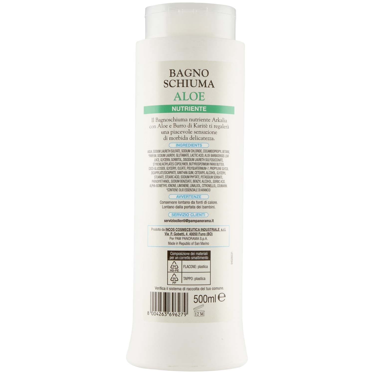 ARKALIA Bagno Schiuma Aloe Nutriente 500 ml – immagine 5