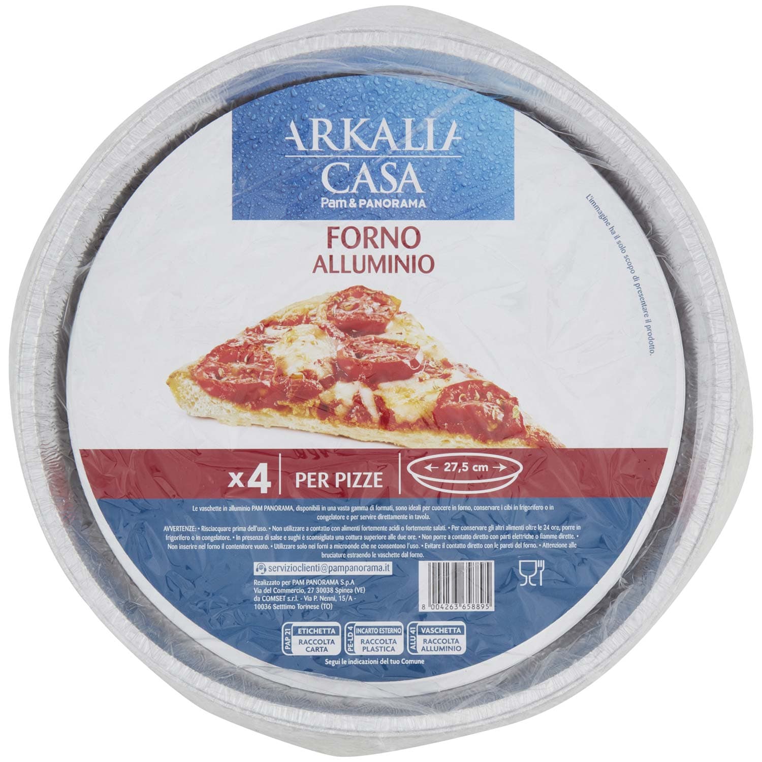 PAM PANORAMA Vaschette alluminio Forno per Pizze e Crostate 4 pz – immagine 3