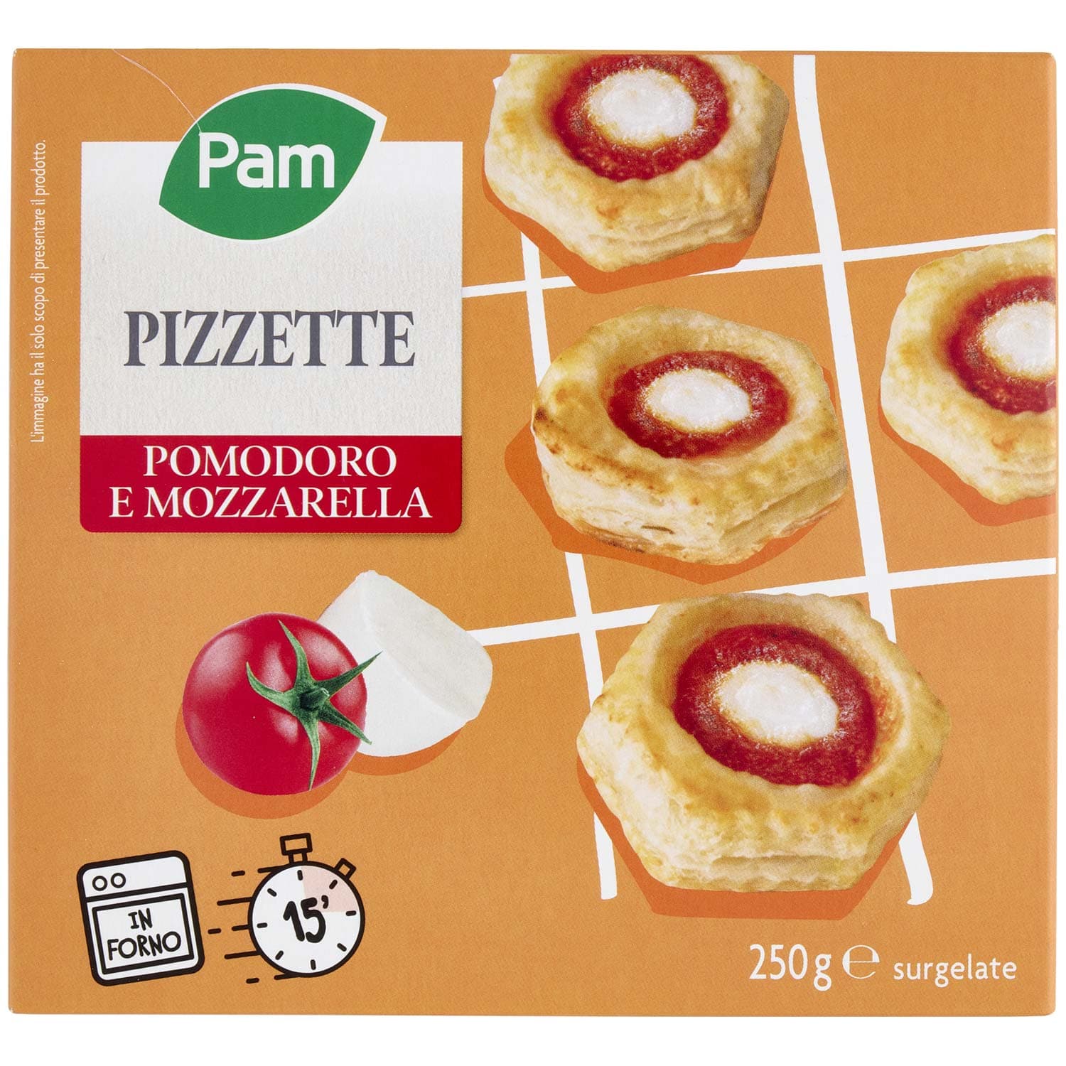 PAM Pizzette Pomodoro e Mozzarella surgelate 250 g – immagine 3