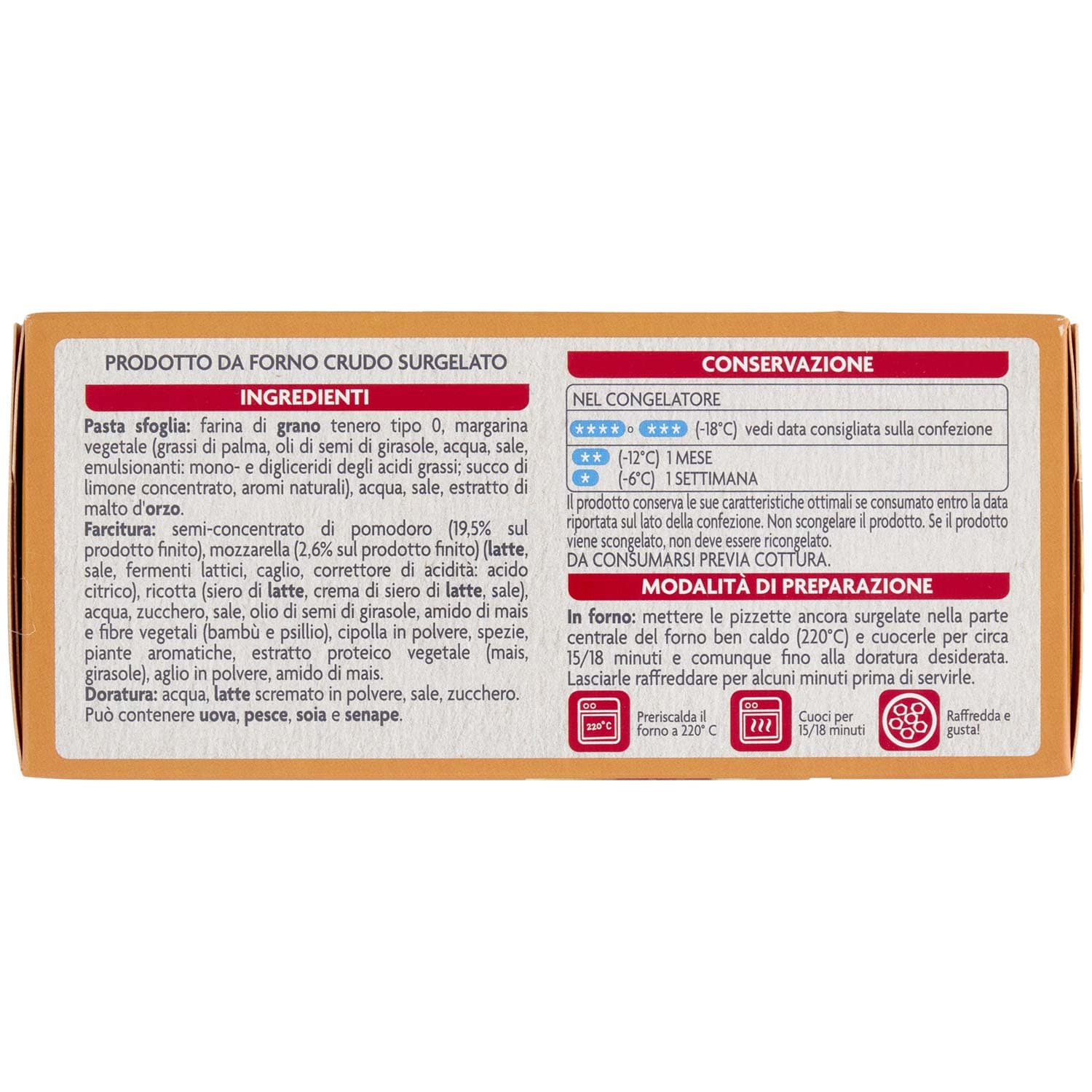 PAM Pizzette Pomodoro e Mozzarella surgelate 250 g – immagine 7