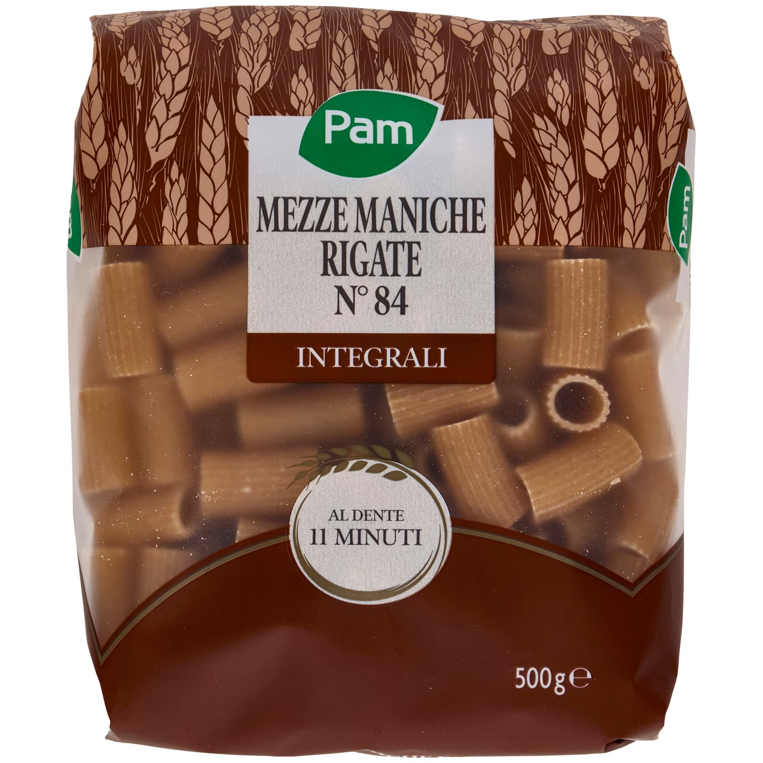 PAM Mezze Maniche Rigate N° 84 Integrali 500 g – immagine 3