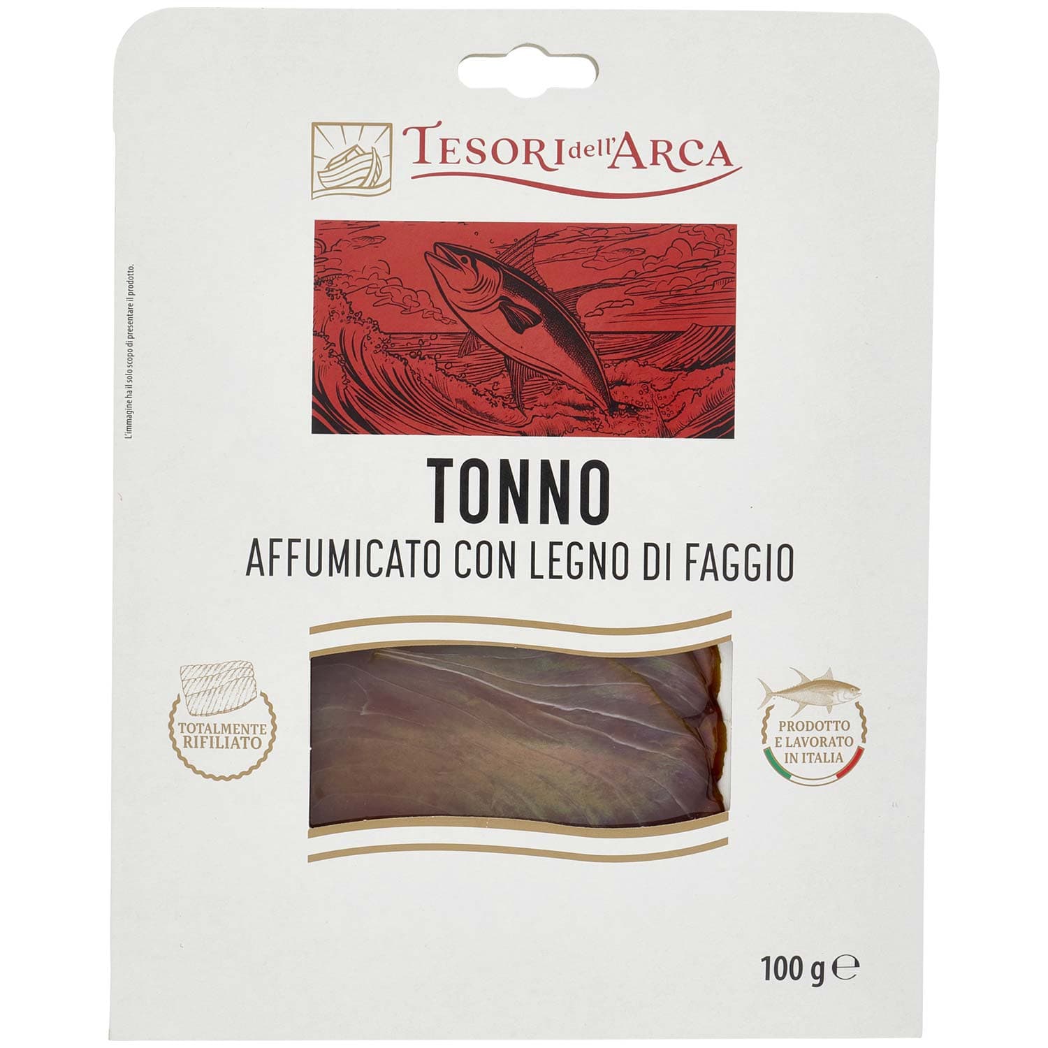 TESORI DELL'ARCA Tonno Affumicato con Legno di Faggio 100 g – immagine 3