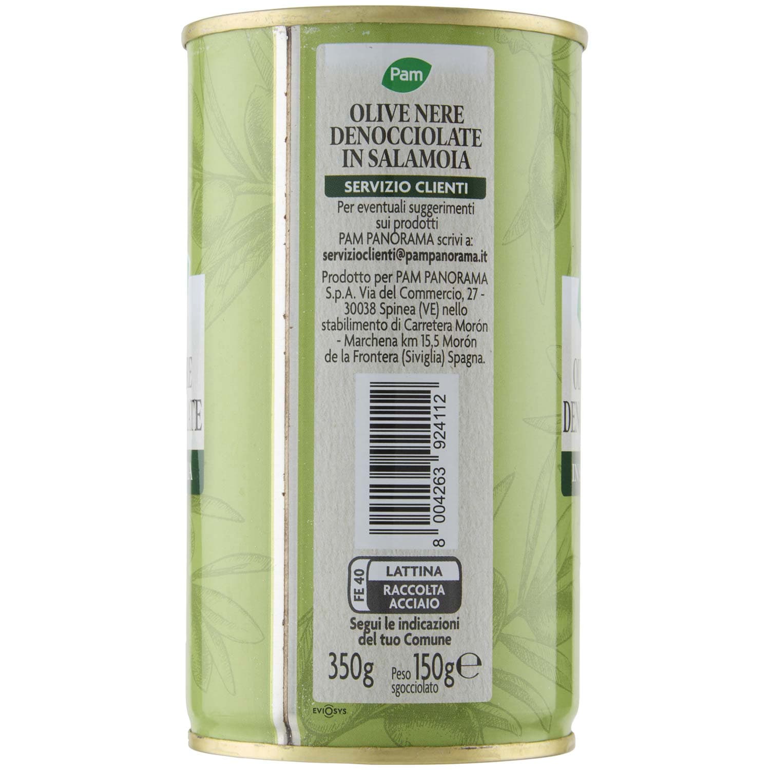 PAM Olive Nere Denocciolate in Salamoia 350 g – immagine 4