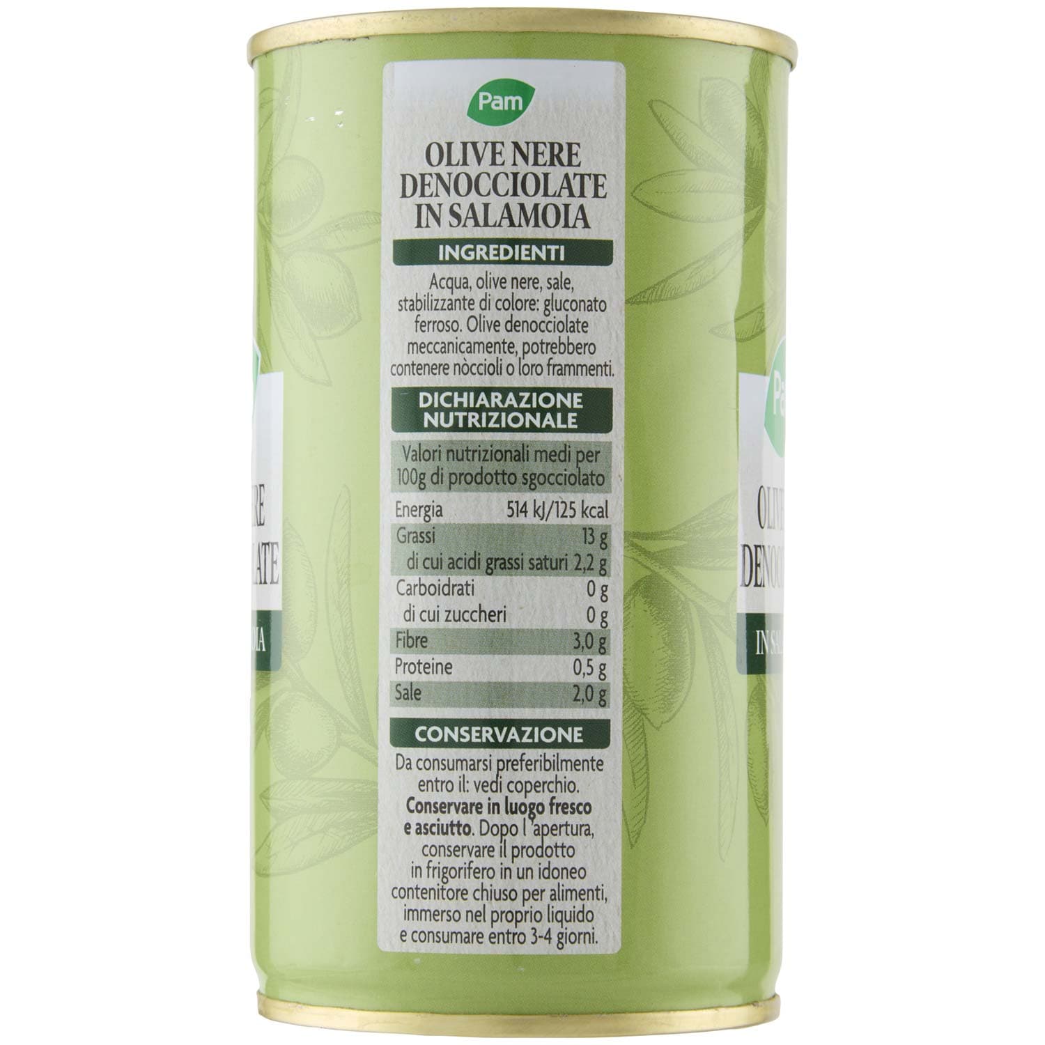 PAM Olive Nere Denocciolate in Salamoia 350 g – immagine 6