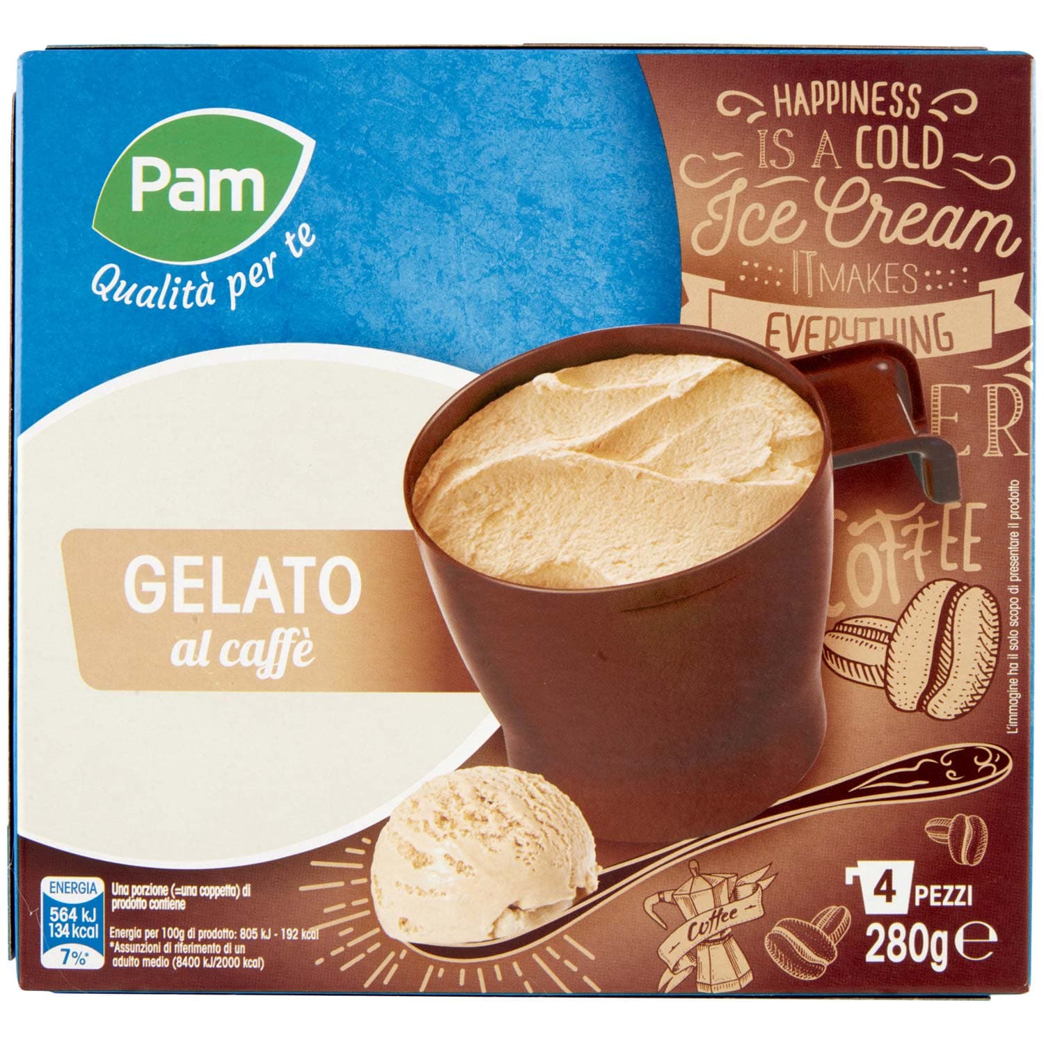 PAM Qualità per te Gelato al caffè 4 x 70 g – immagine 3