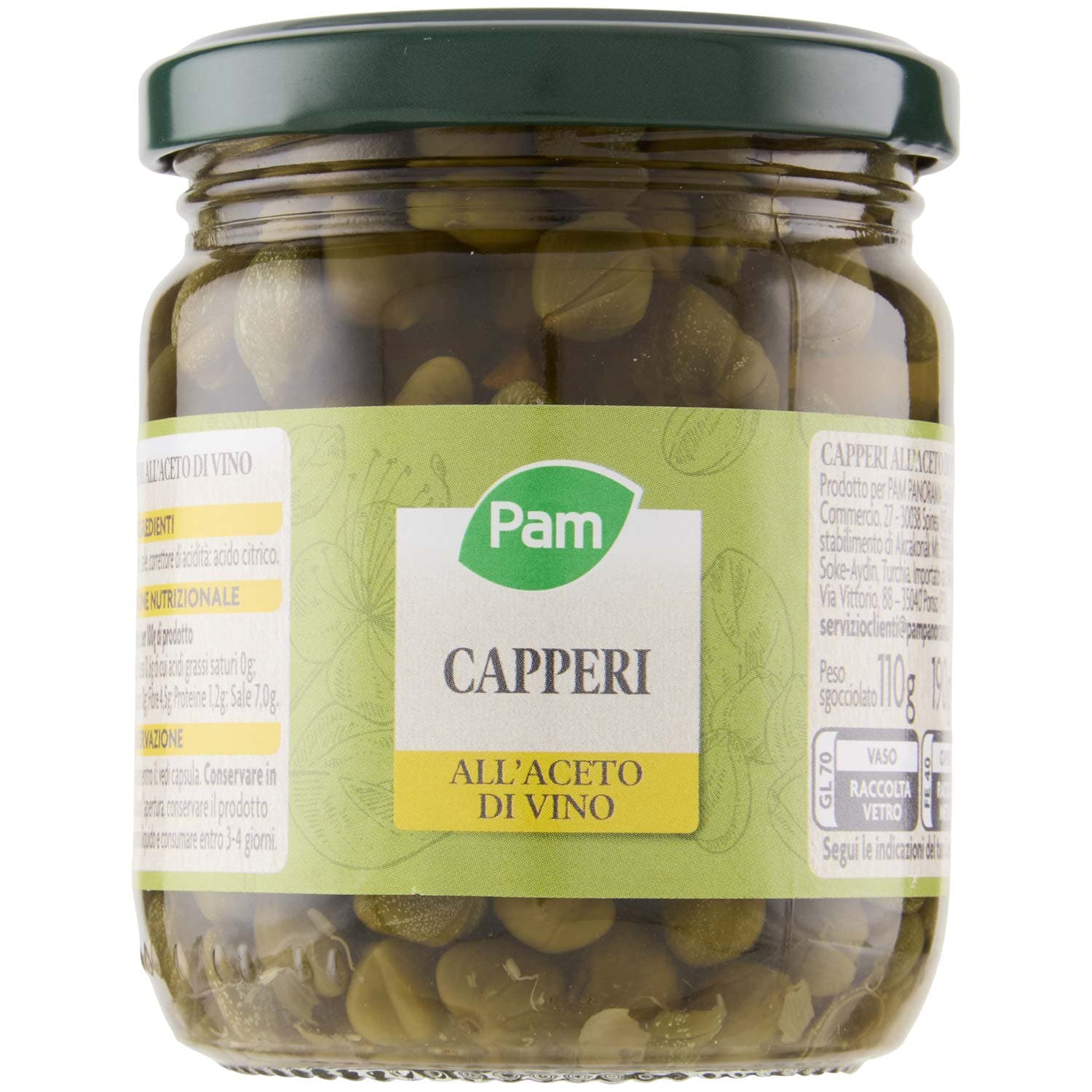 PAM Capperi all'Aceto di Vino 190 g – immagine 3