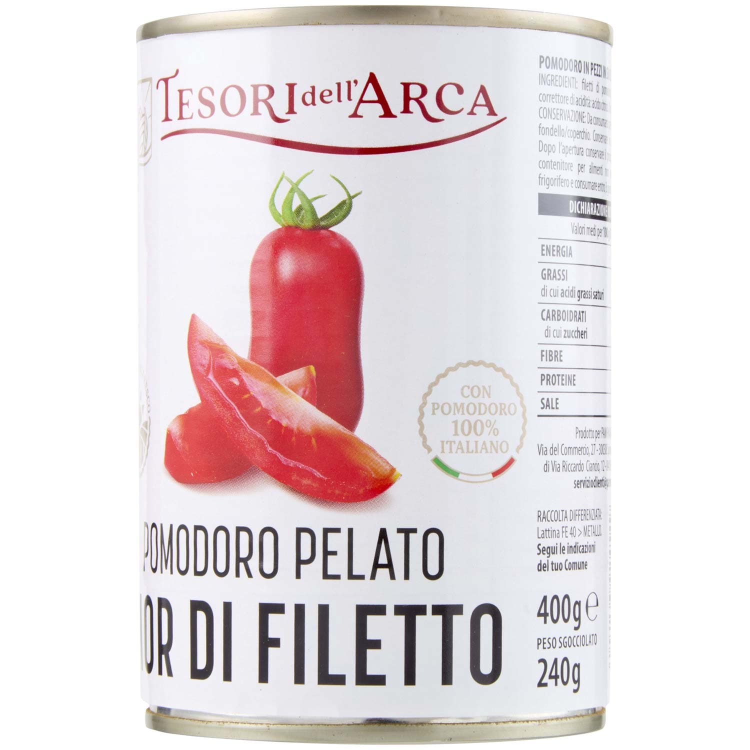 TESORI DELL'ARCA Pomodoro Pelato Fior di Filetto 400 g – immagine 5