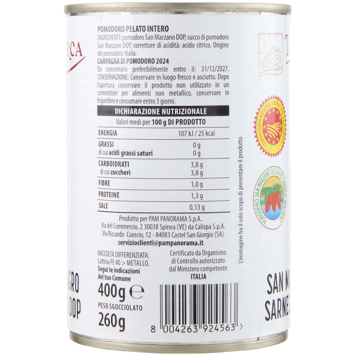 TESORI DELL'ARCA Pomodoro San Marzano dell'Agro Sarnese - Nocerino DOP 400 g – immagine 6