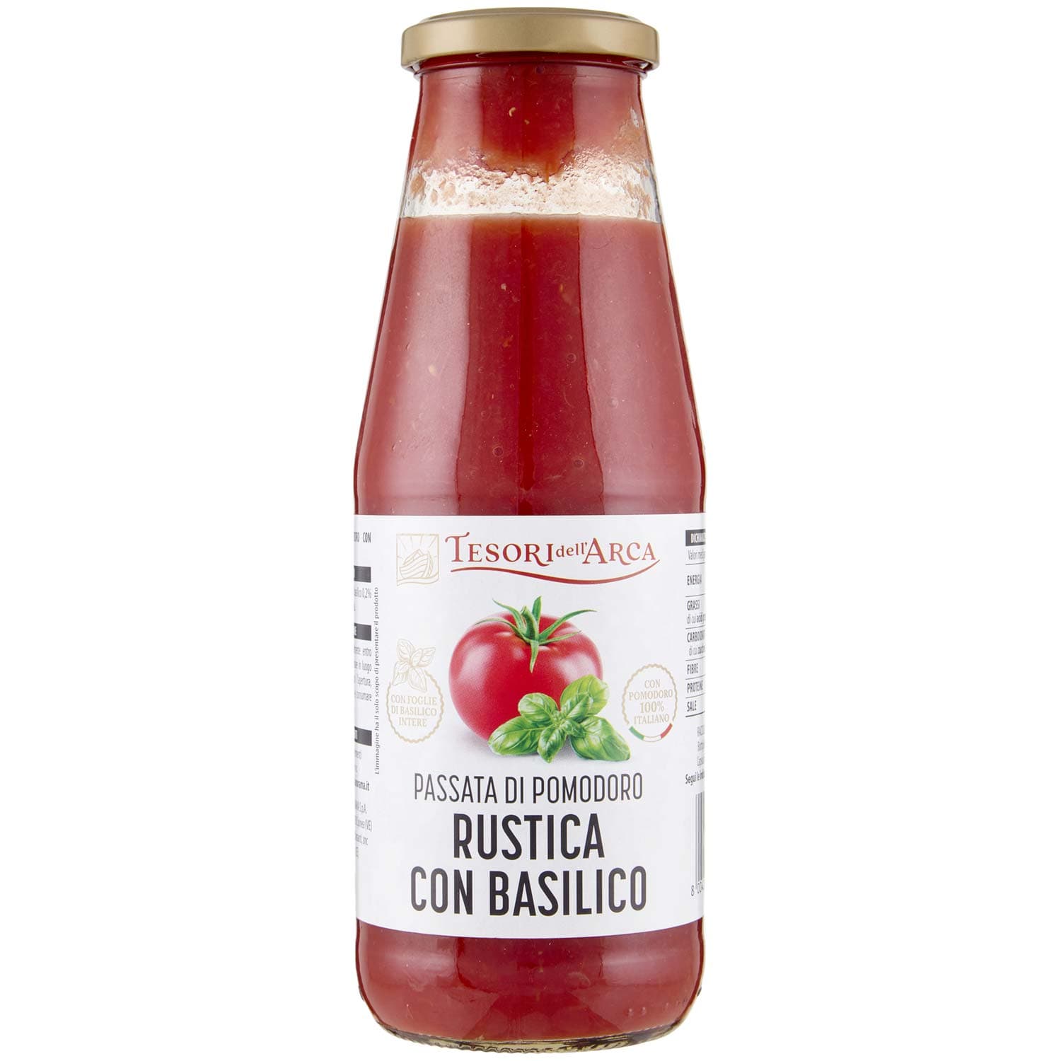 TESORI DELL'ARCA Passata di Pomodoro Rustica con Basilico 680 g – immagine 3
