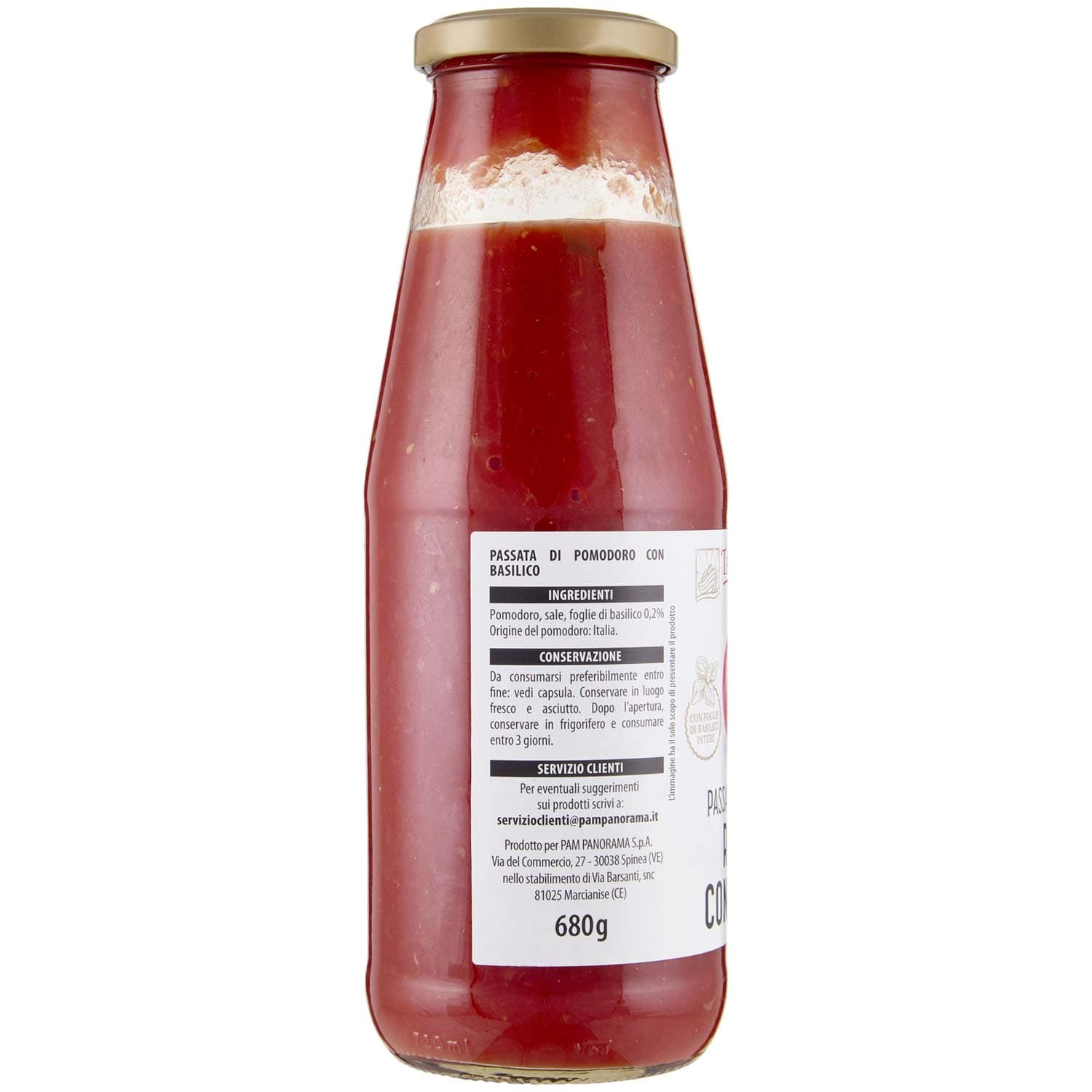TESORI DELL'ARCA Passata di Pomodoro Rustica con Basilico 680 g – immagine 4