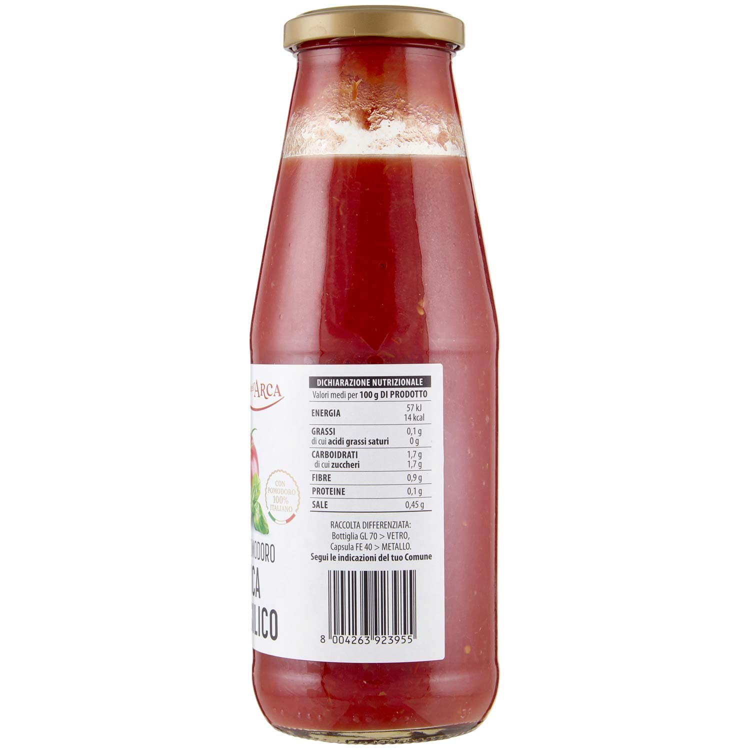 TESORI DELL'ARCA Passata di Pomodoro Rustica con Basilico 680 g – immagine 6