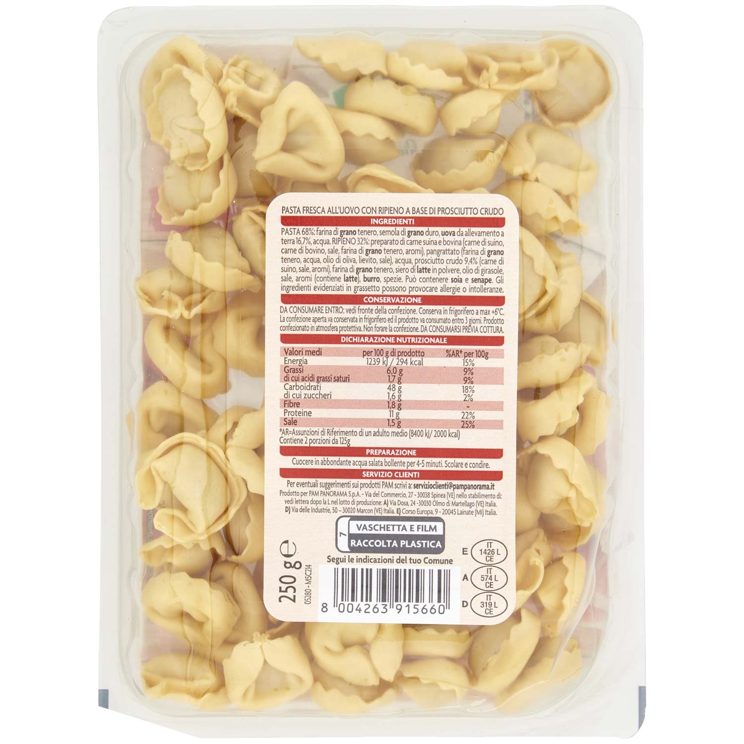 PAM Qualità per te Cappelletti prosciutto crudo 250 g – immagine 5